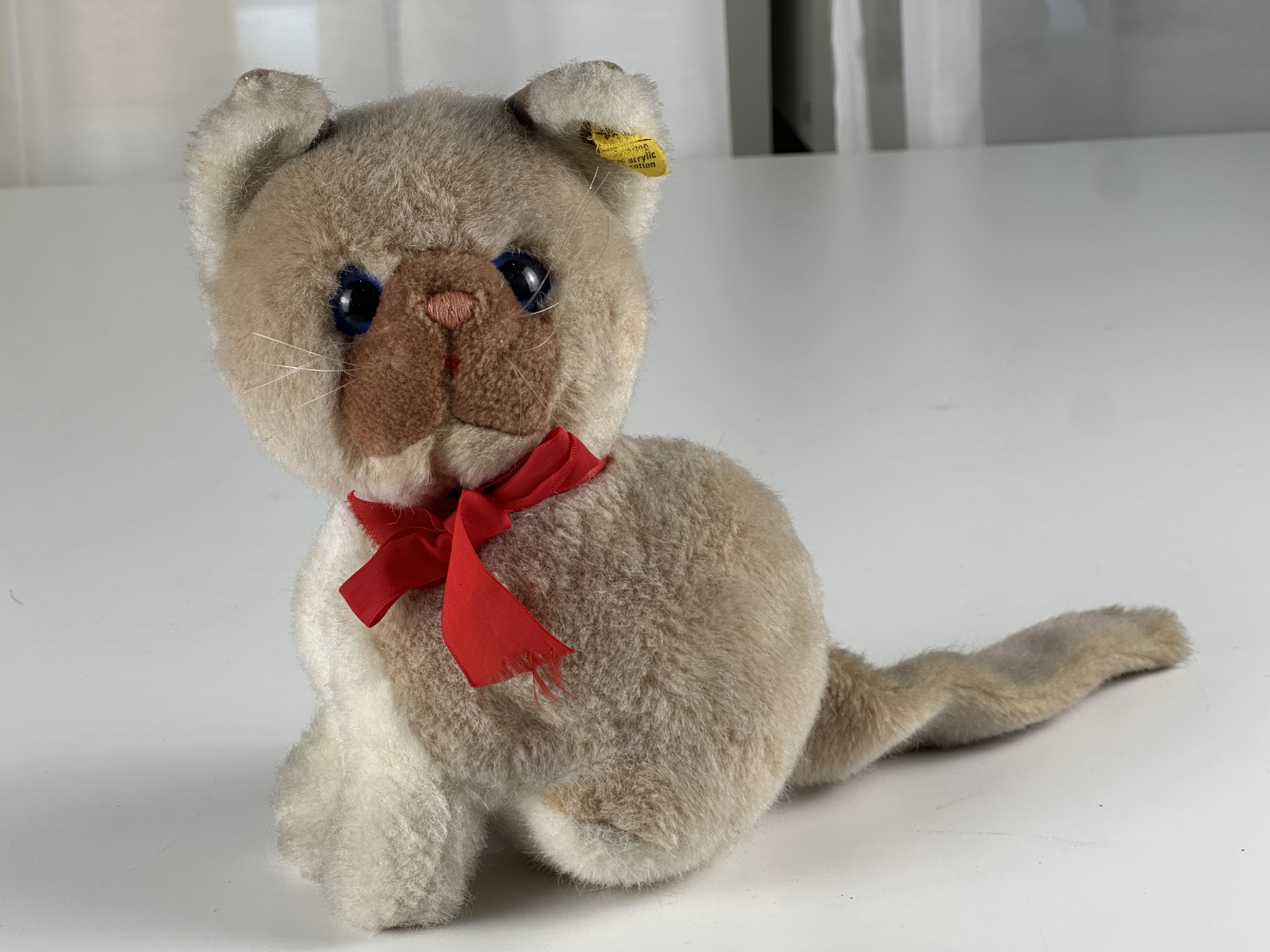 Steiff Tier Katze 18,5 x 15 cm. Zustand siehe Fotos