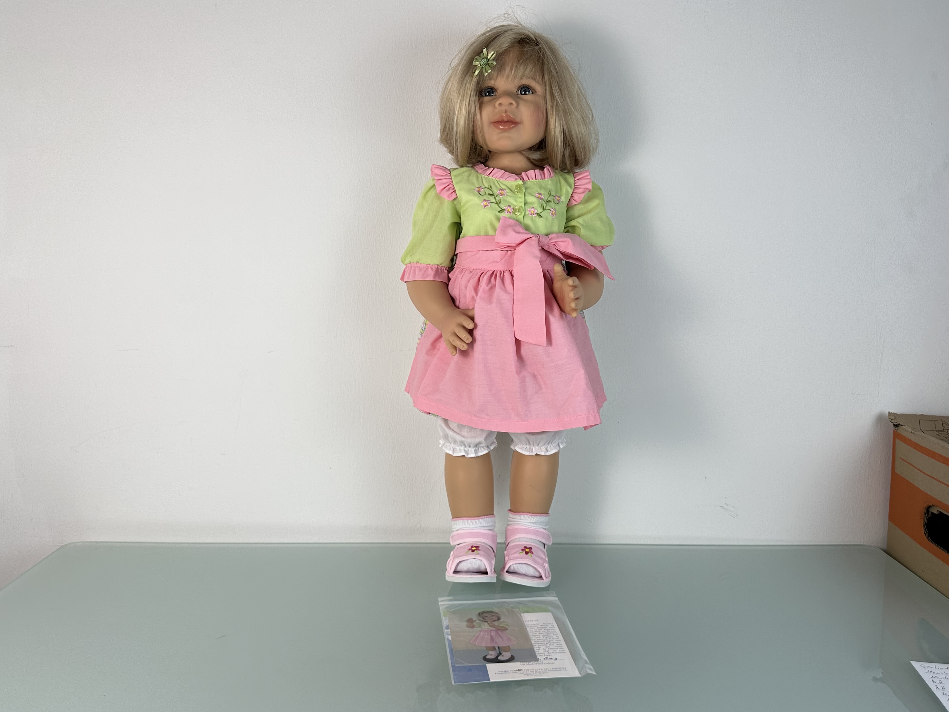 Künstlerpuppe Puppe Monika Levenig Vinyl Puppe 72 cm. Top Zustand