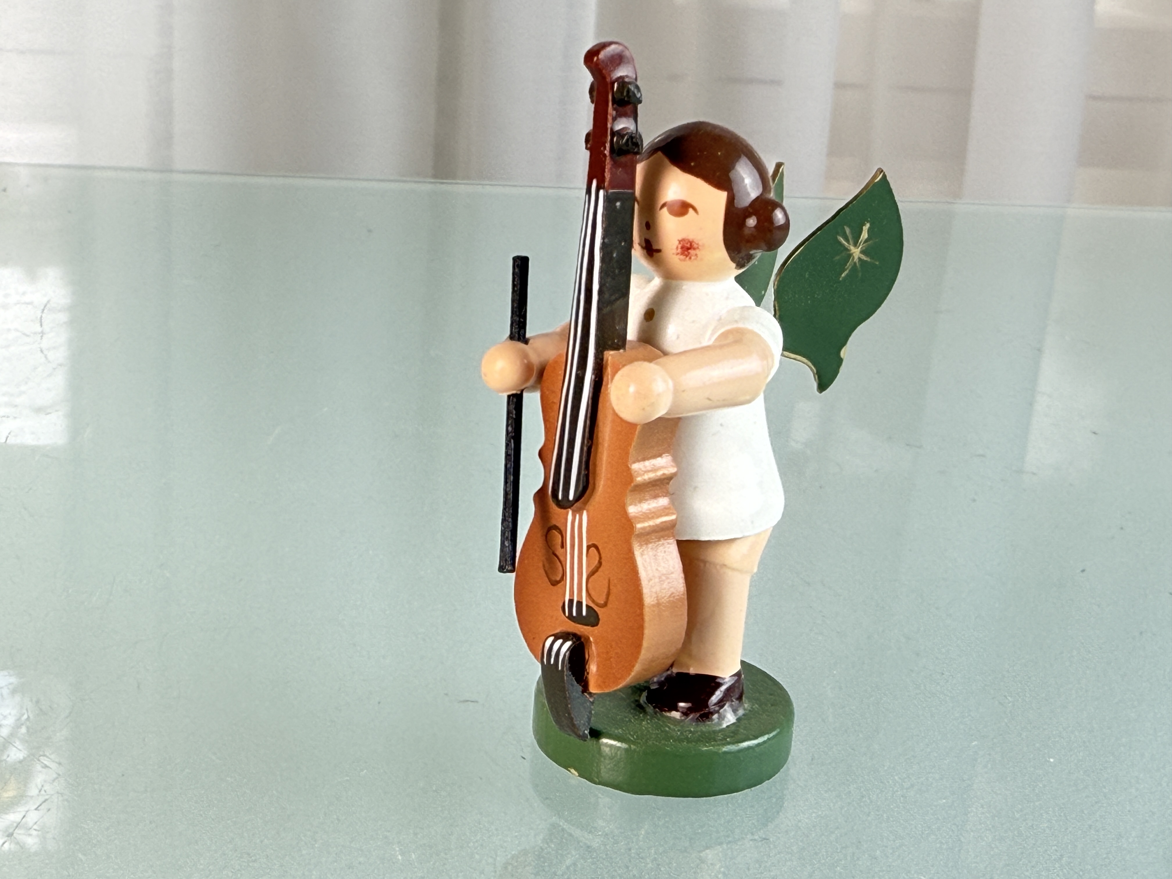 Erzgebirge Figur Sammler Engel Orchester Holzfigur 6,5 cm. Top Zustand 