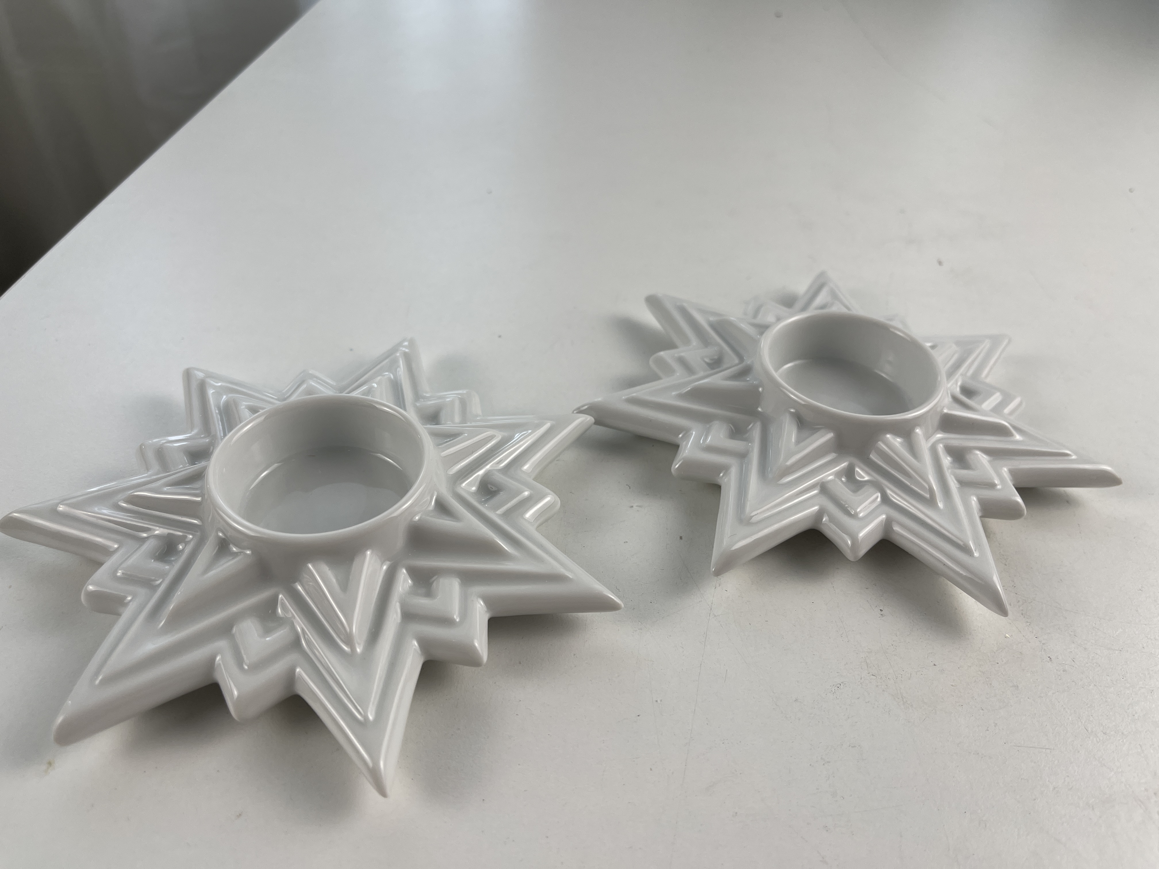 Hutschenreuther Kerzenständer 2 Stück je  14,5 x 3 cm 1 Wahl. Top Zustand   