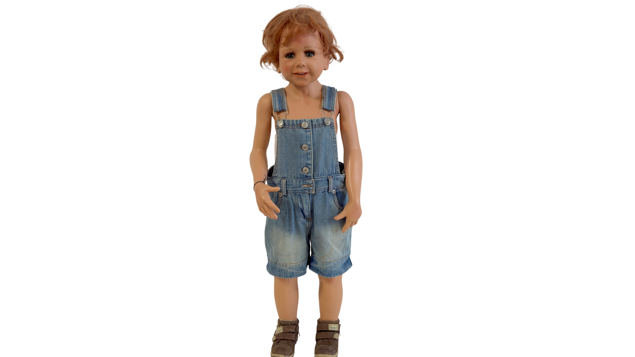 Künstlerpuppe Puppe Monika Levenig Vinyl Puppe 95 cm. leicht schmutzig 