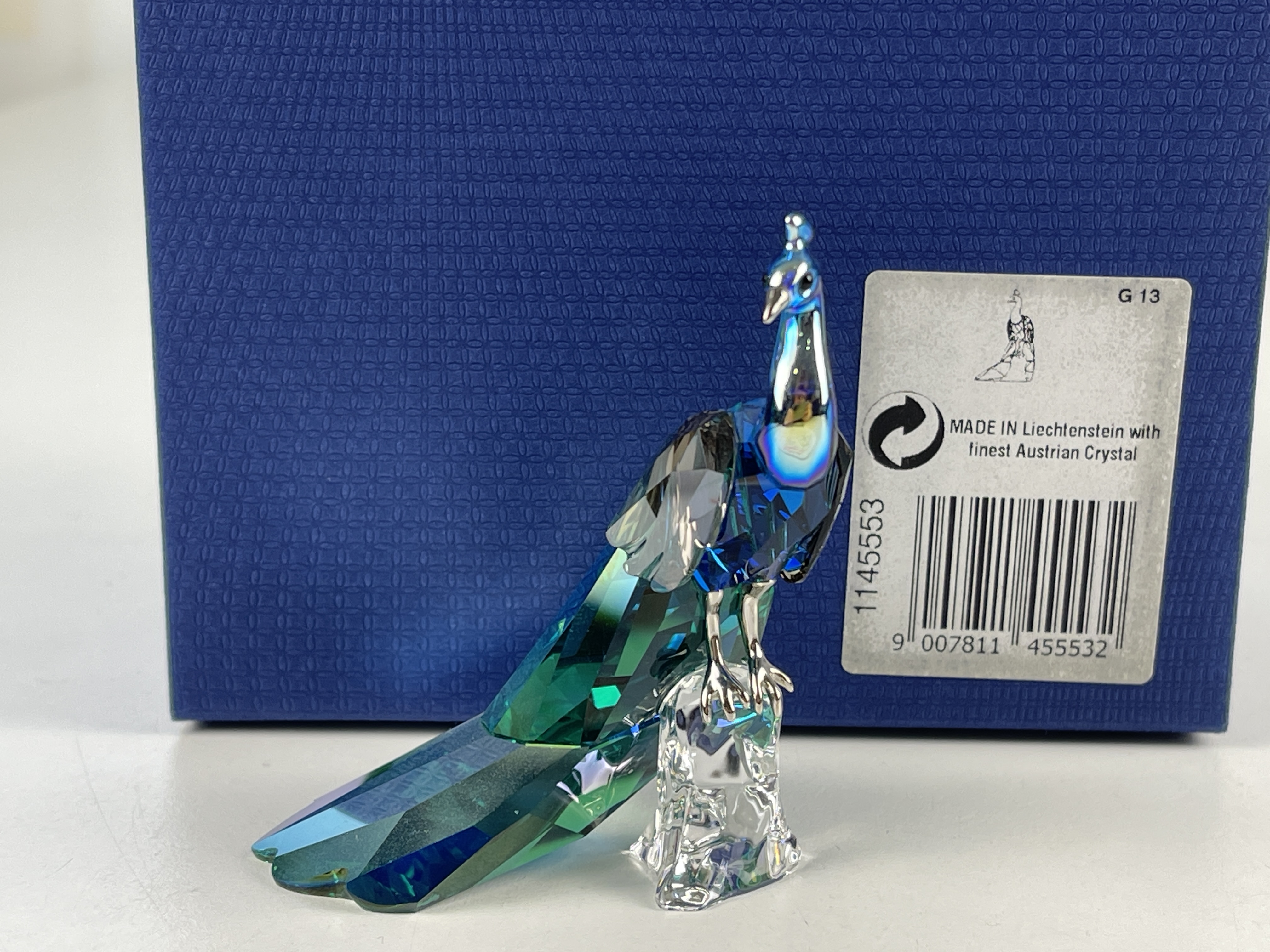 Swarovski Figur 1145553 Pfau 7,3 cm. Ovp & Zertifikat Top Zustand  