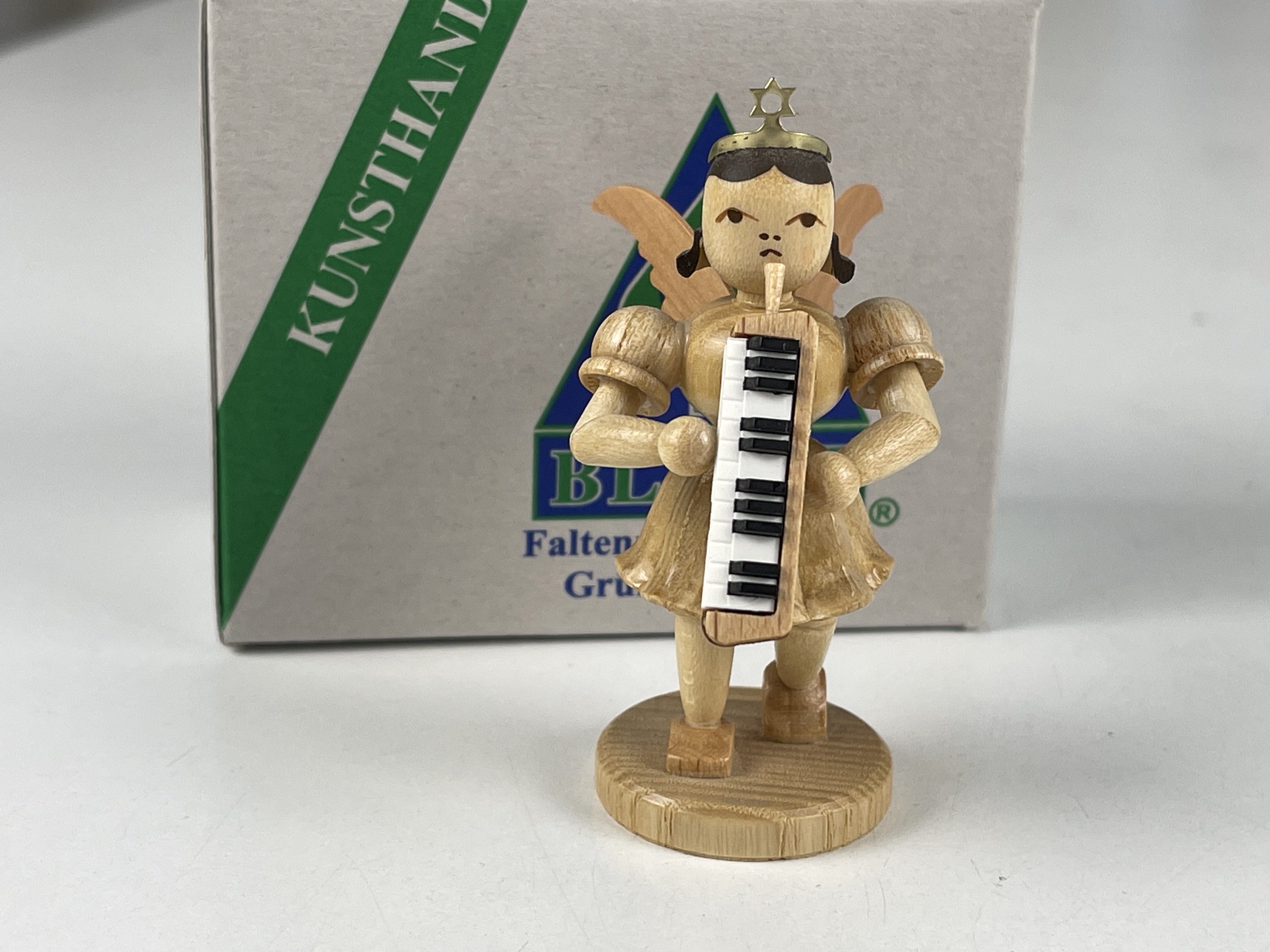 Erzgebirge Blank Figur Engel 6,8 cm. Top Zustand OVP  