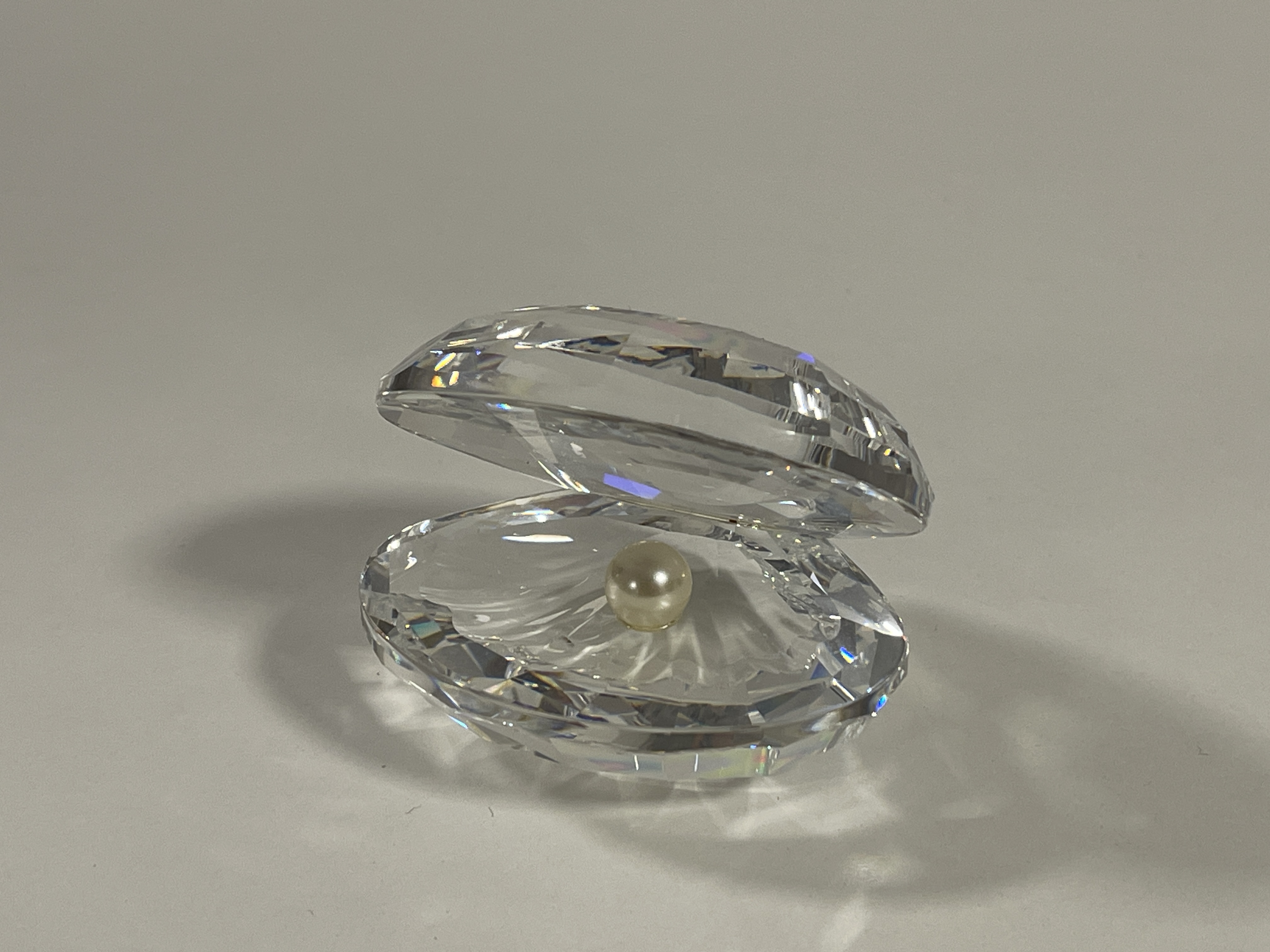 Swarovski Figur Kristall 014389 Große Muschel mit Perle 6,5 cm. Top Zustand 