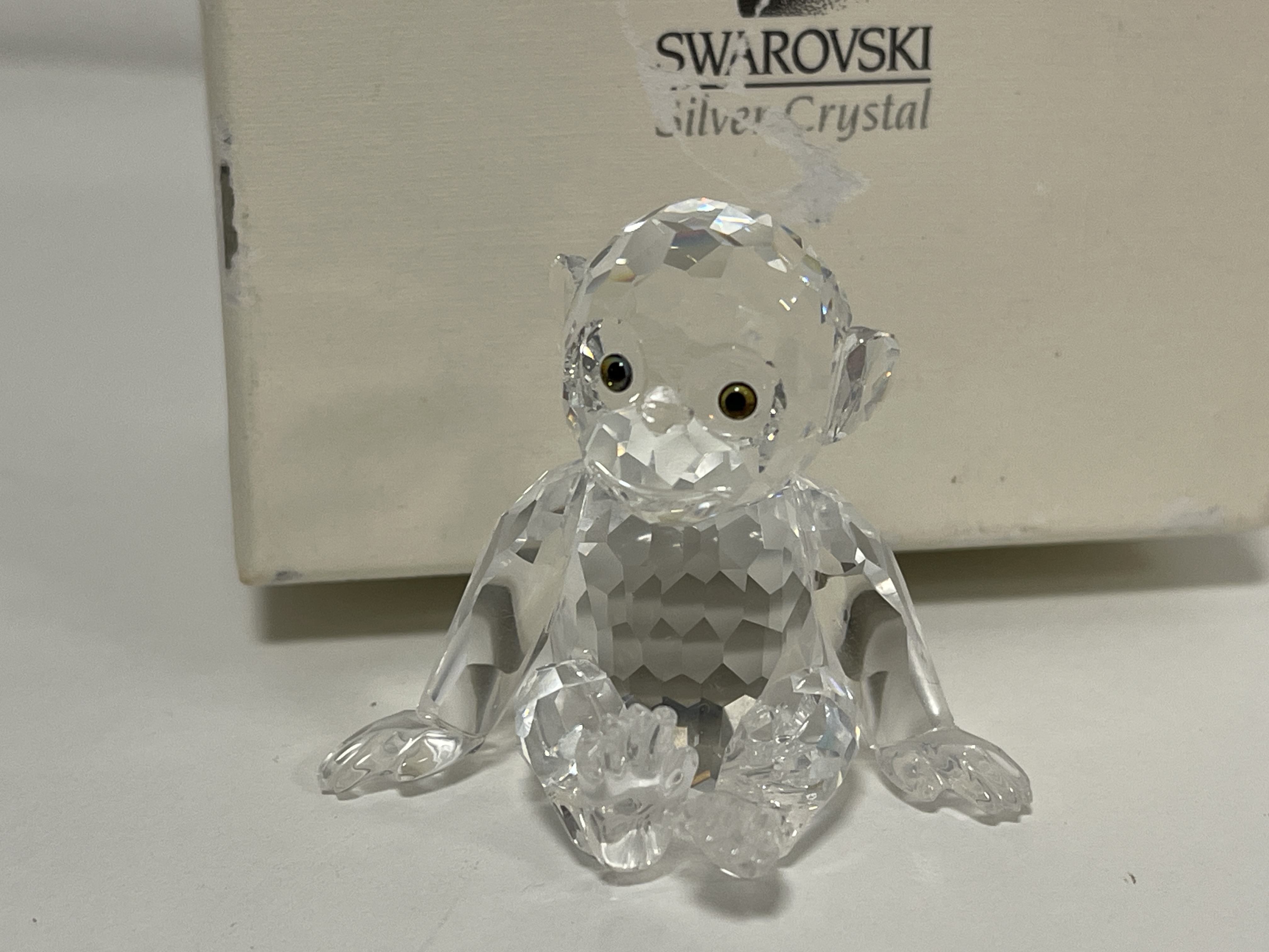 Swarovski Figur 221625 Affe Schimpanse 5,8 cm. Inkl. Kiste - Top Zustand