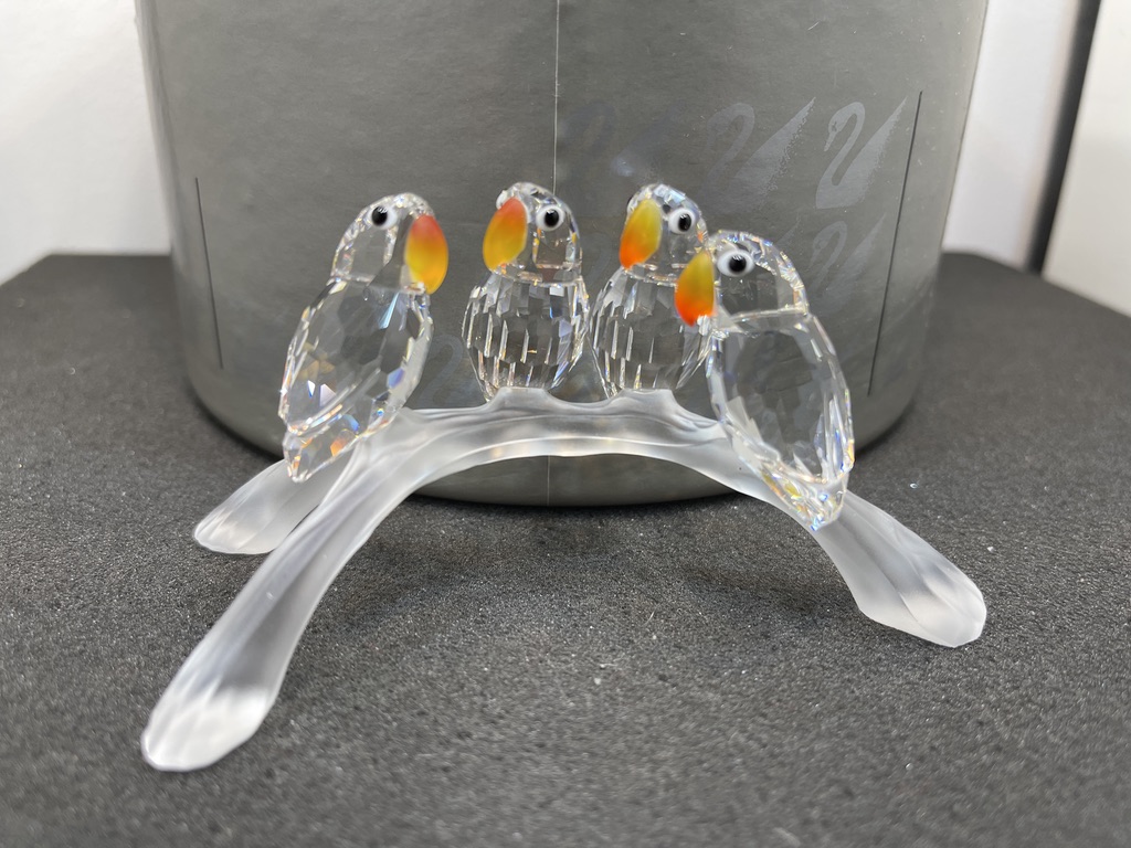  Swarovski Figur 199123 Lovebirds 10,5 cm. Inkl. Ovp & Zertifikat. Top Zustand