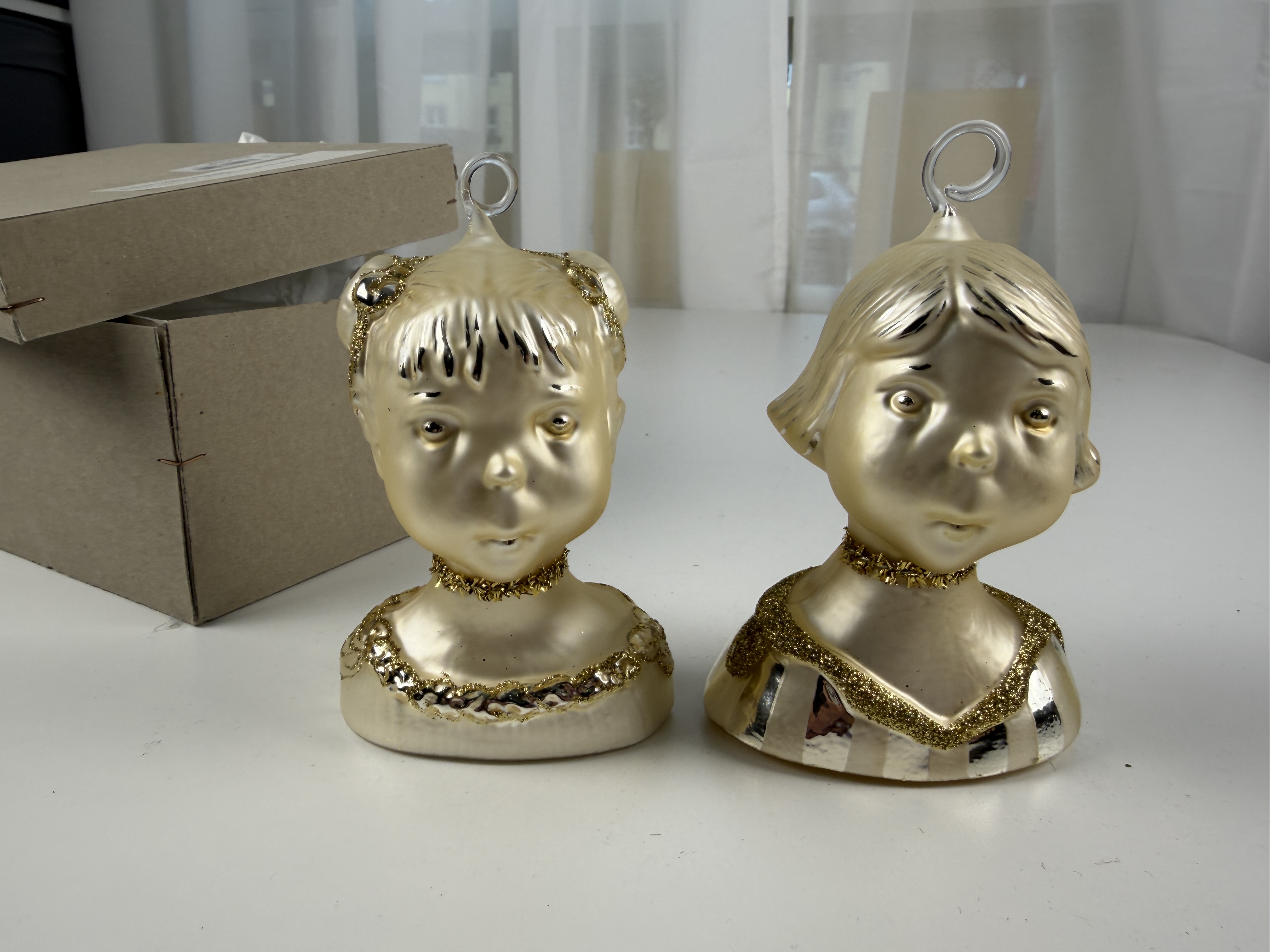 Zwergnase Nicole Marschollek Glaskugeln 2 teiliges Set 13 cm Top Zustand