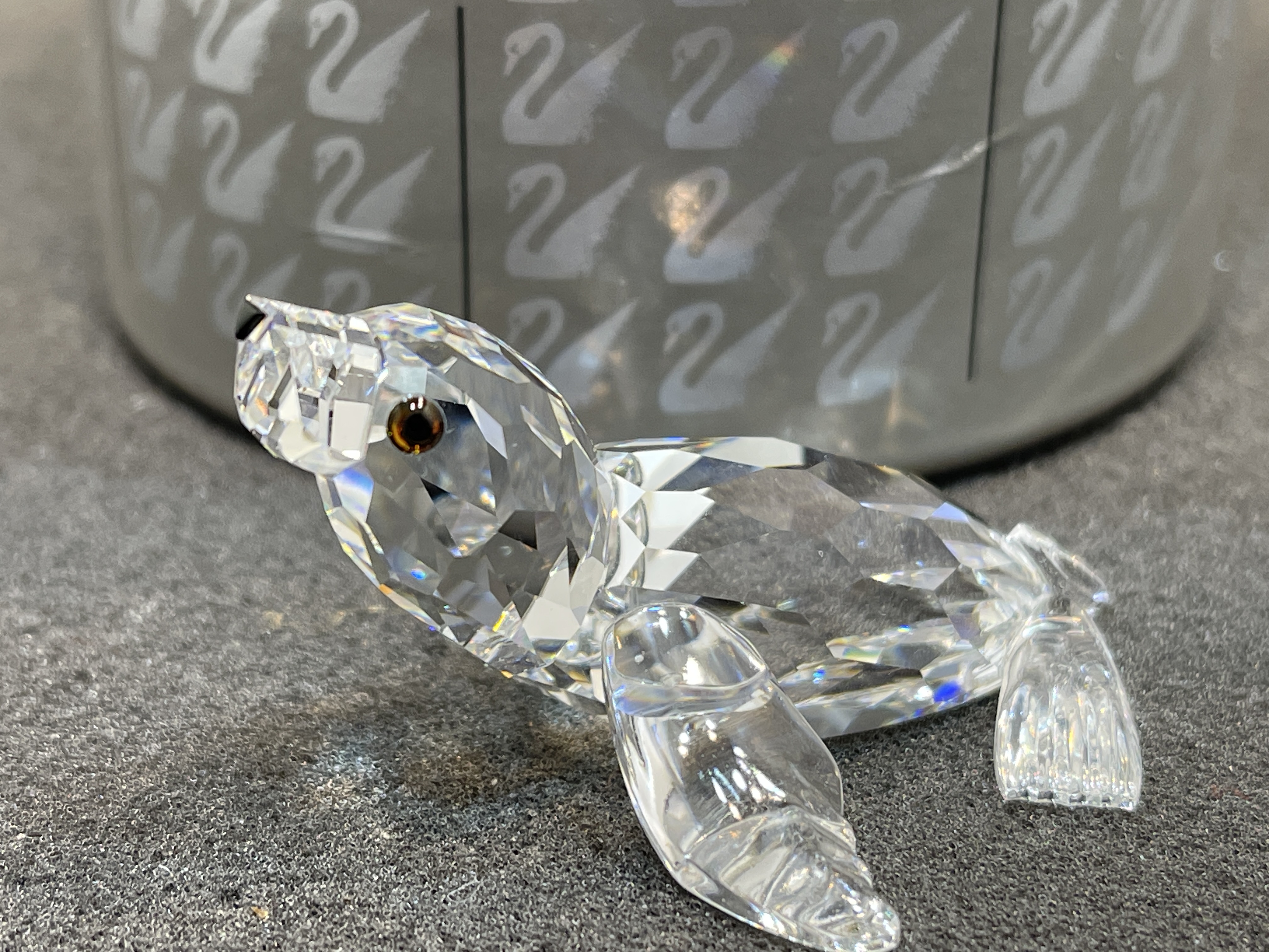 Swarovski Figur 221120 Kristall Seehund / Robbe 5,5 cm. Ovp & Zertifikat. 
