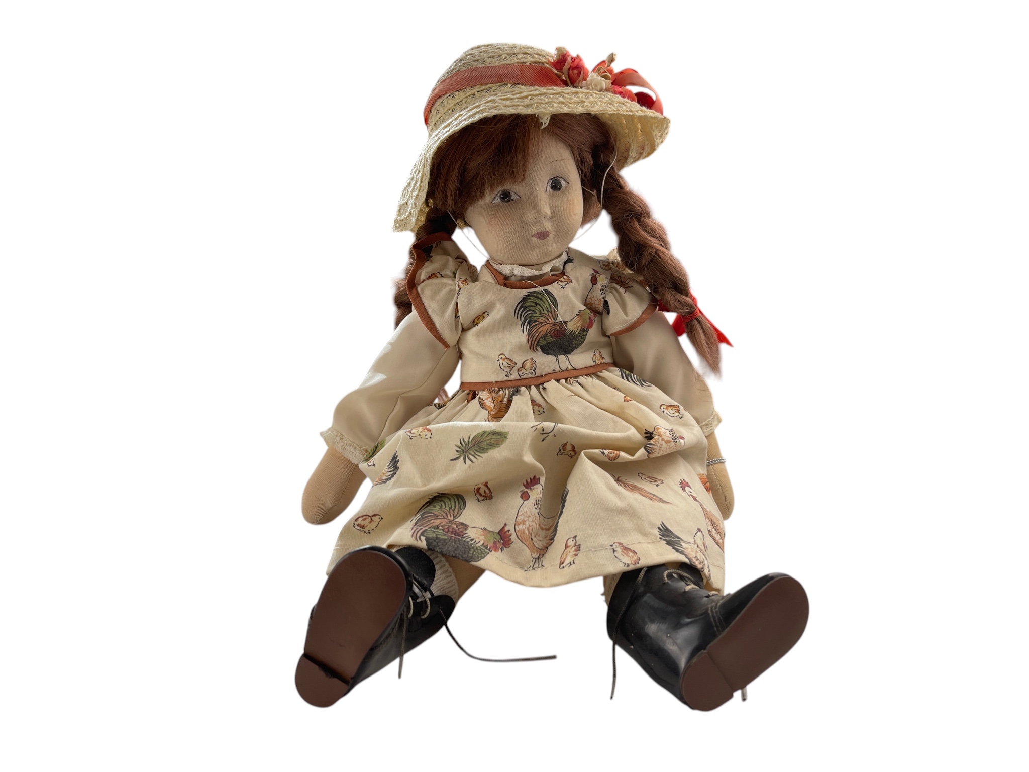 Alte Sammler Stoff Puppe 51 cm Guter Zustand 