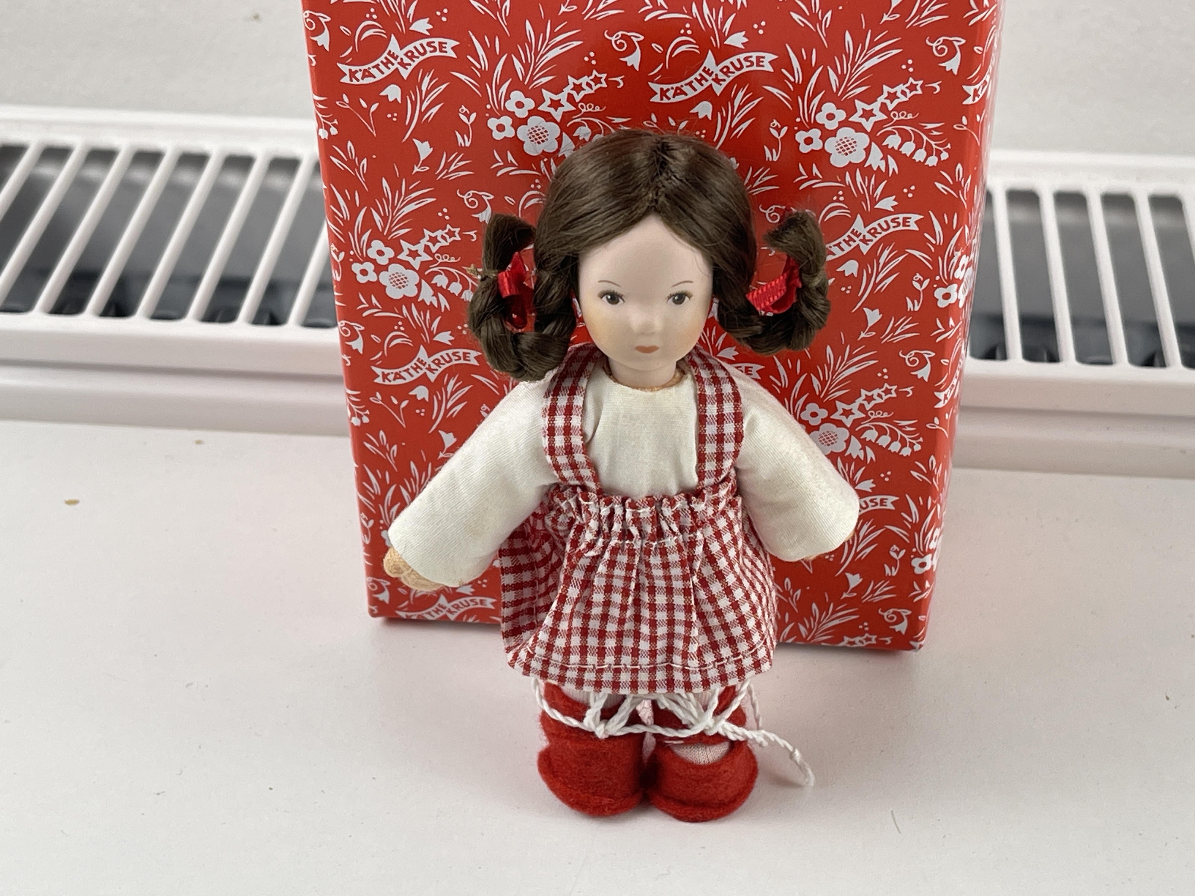 Käthe Kruse Puppe Porzellankopf 12 cm Top Zustand   
