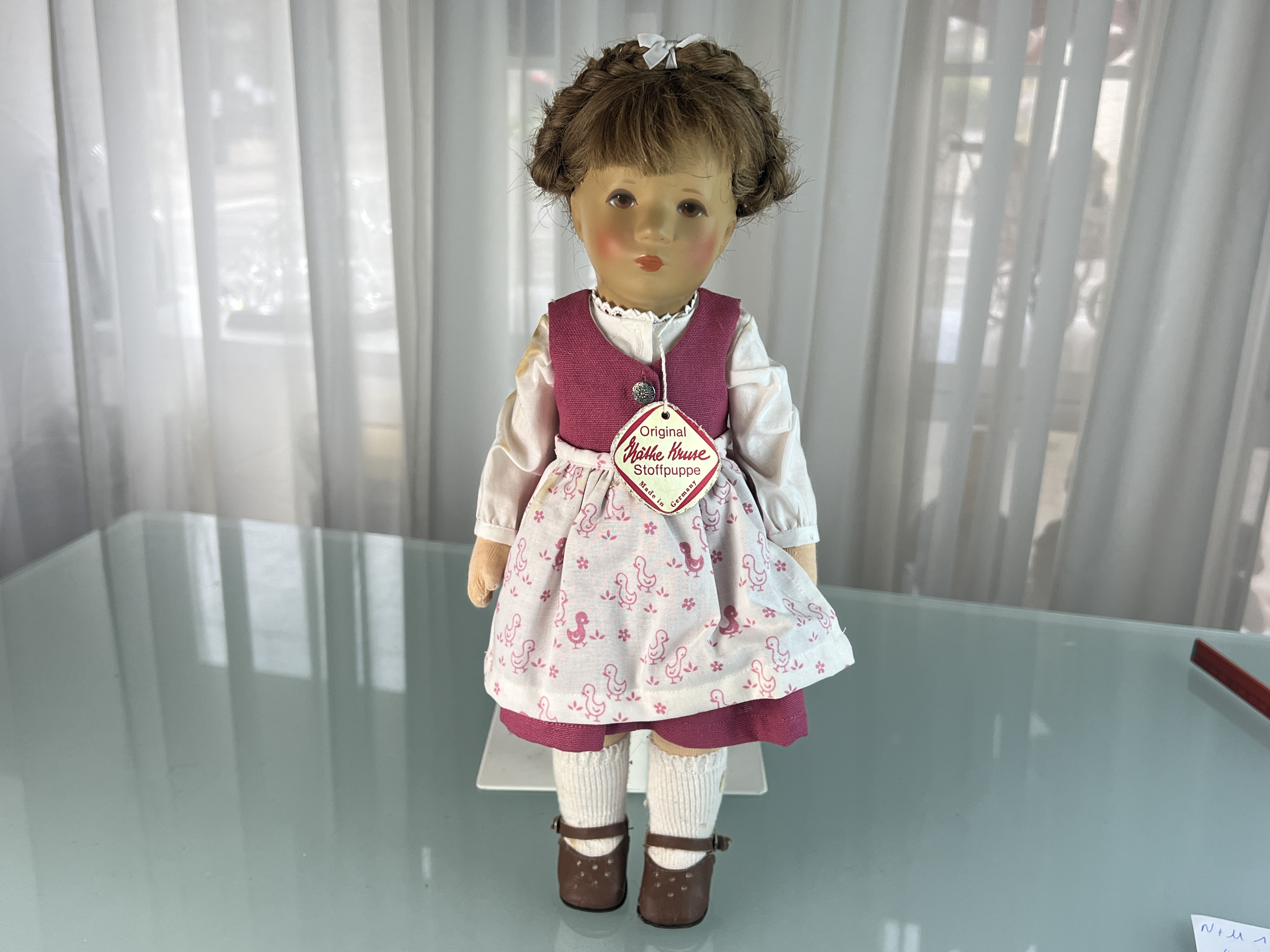 Käthe Kruse Puppe Sammlerpuppe 37 cm Kleidung verschmutzt siehe Fotos