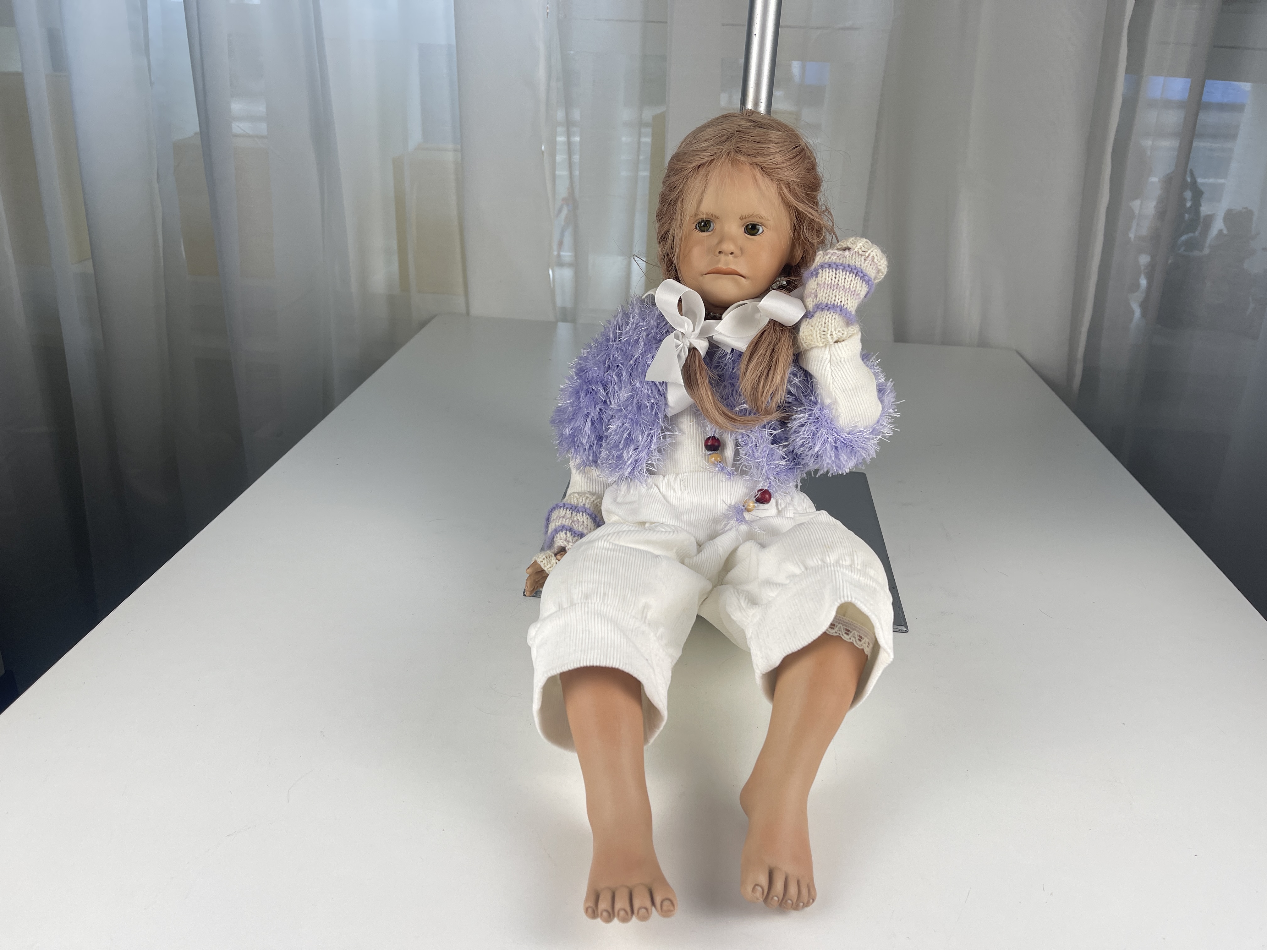 Gabriele Pionteck Künstlerpuppe Bianka Porzellan Puppe 58 cm. Top Zustand 