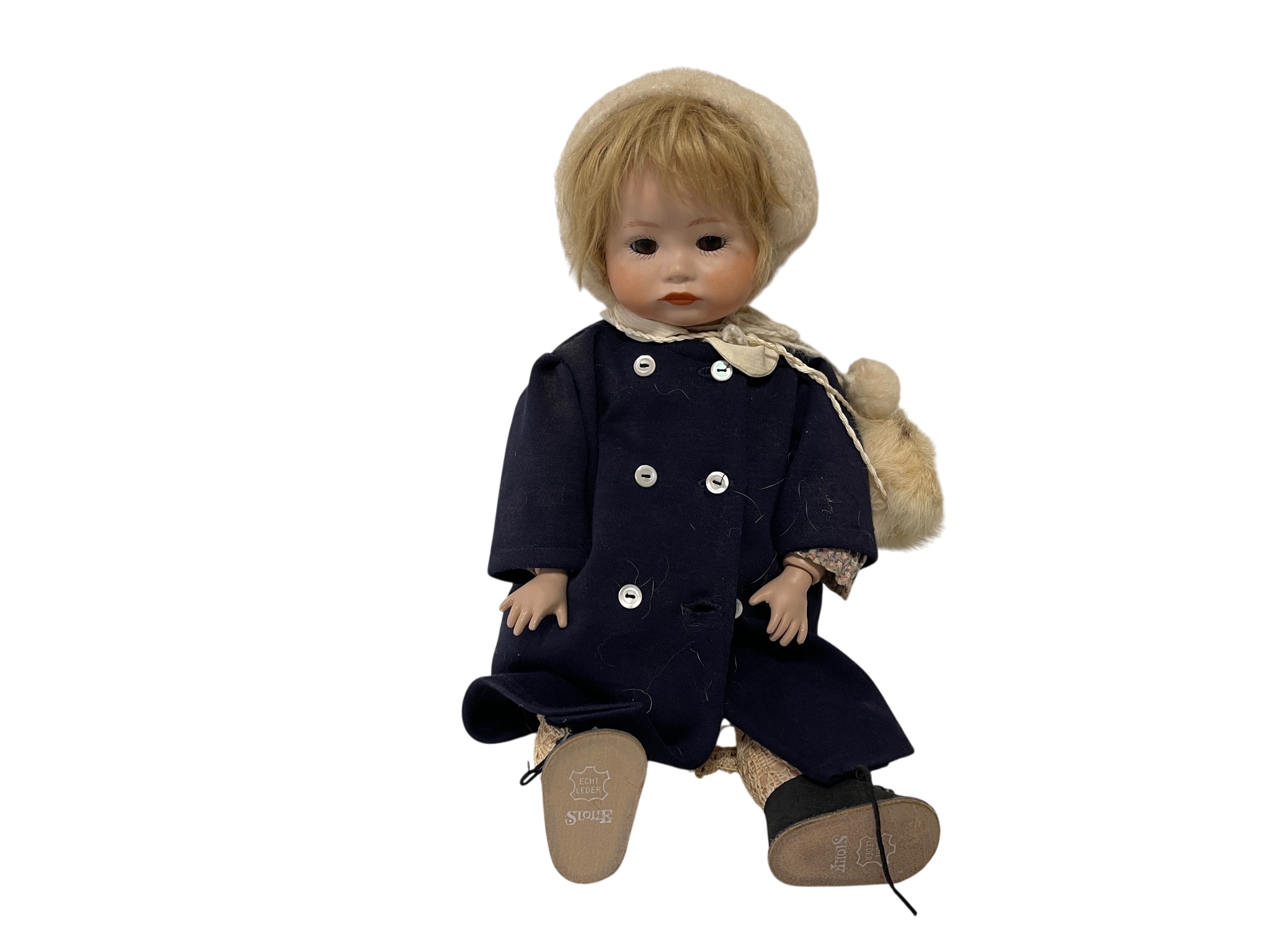 Künstlerpuppe Porzellanpuppe 36 cm. Top Zustand  