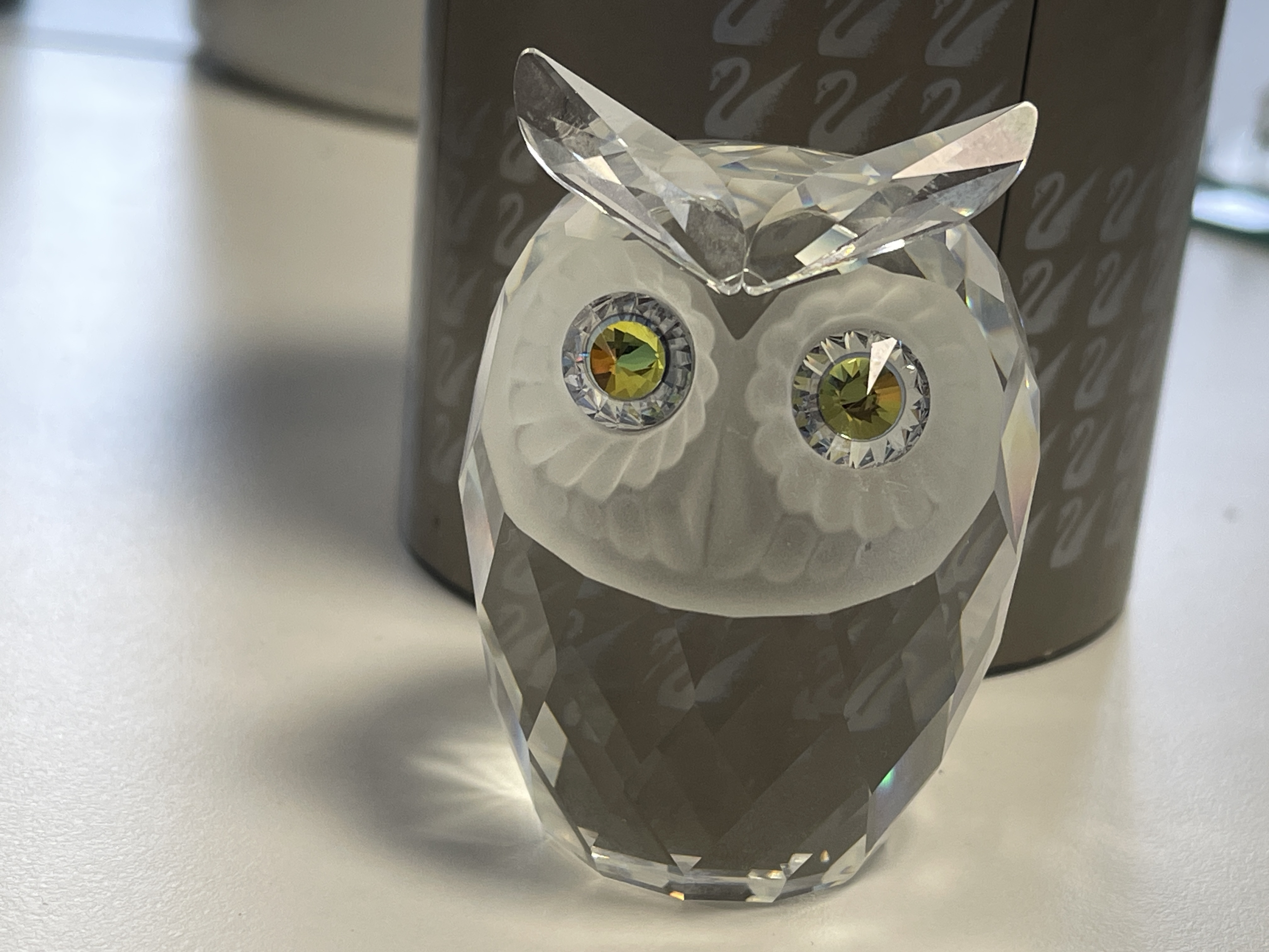 Swarovski Figur 010022 Große Eule 7 cm. Ovp & Zertifikat. Top Zustand  