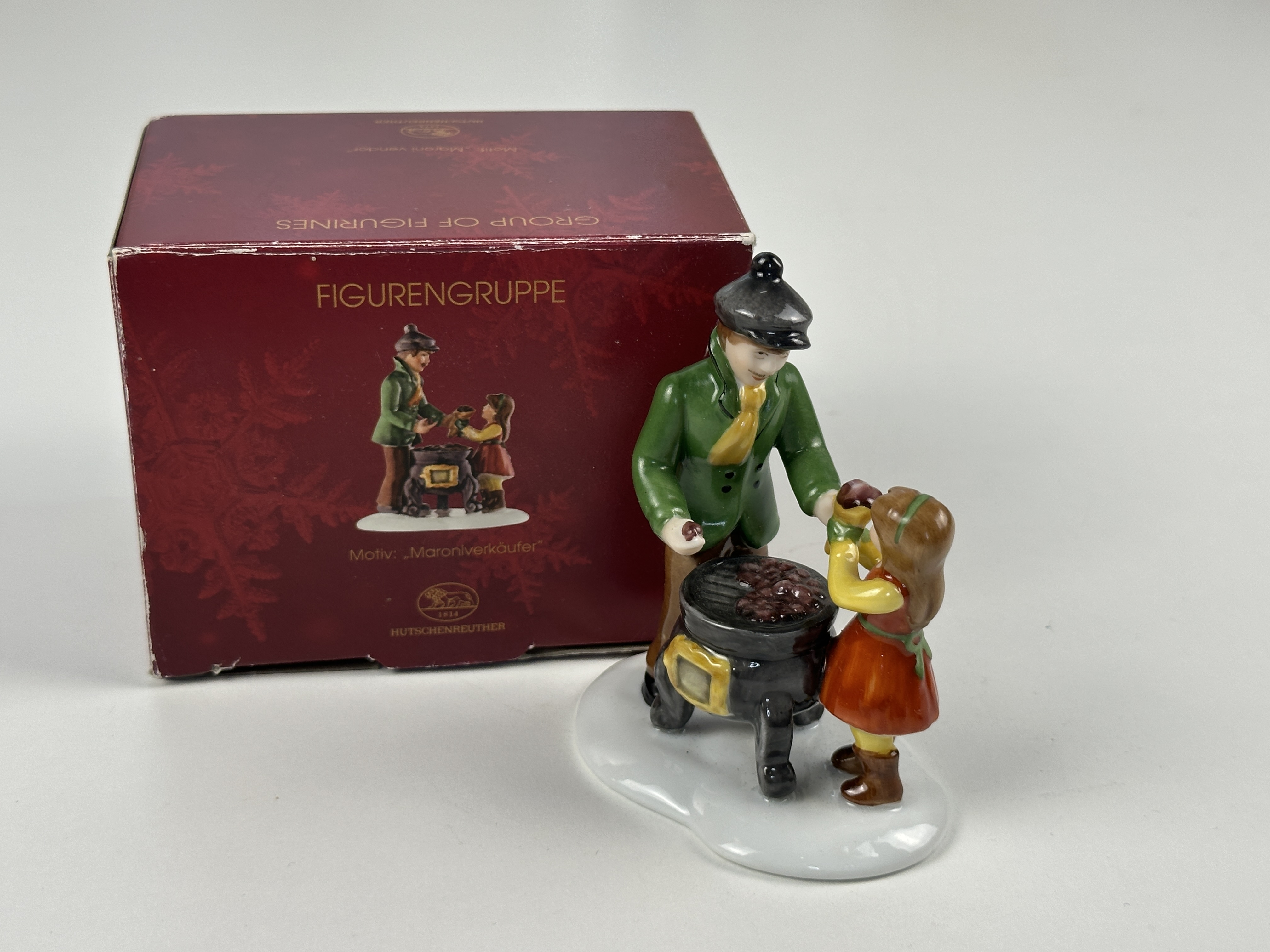 Hutschenreuther Porzellan Figur Maroniverkäufer 9,5 x. 7 cm. 1 Wahl - Top Zustand