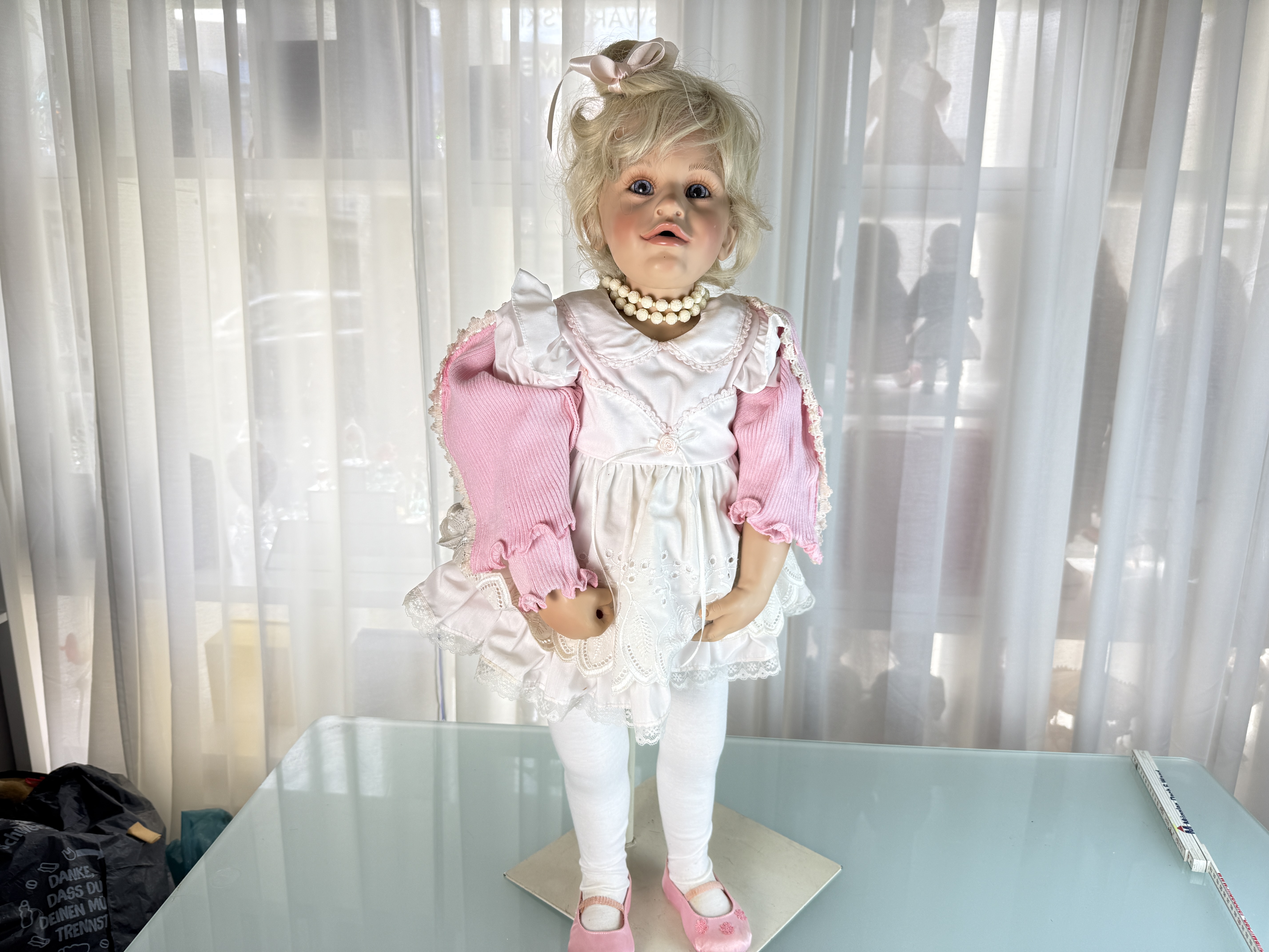 Susan Lippl Künstlerpuppe Vinyl Puppe 75 cm. Top Zustand  