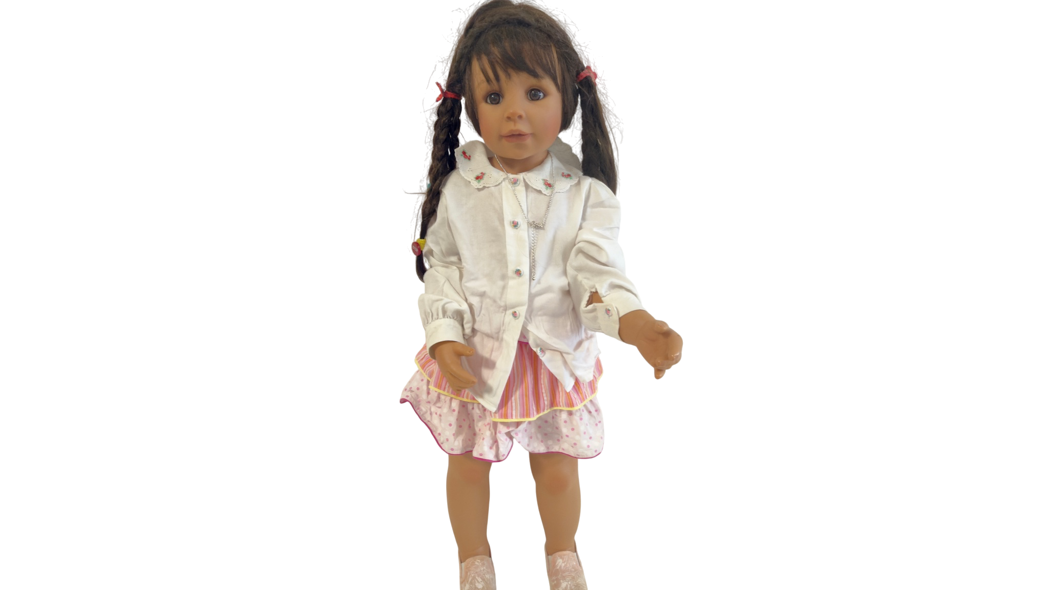 Künstlerpuppe Puppe Monika Peter Leicht Vinyl Puppe 92 cm Guter Zustand 