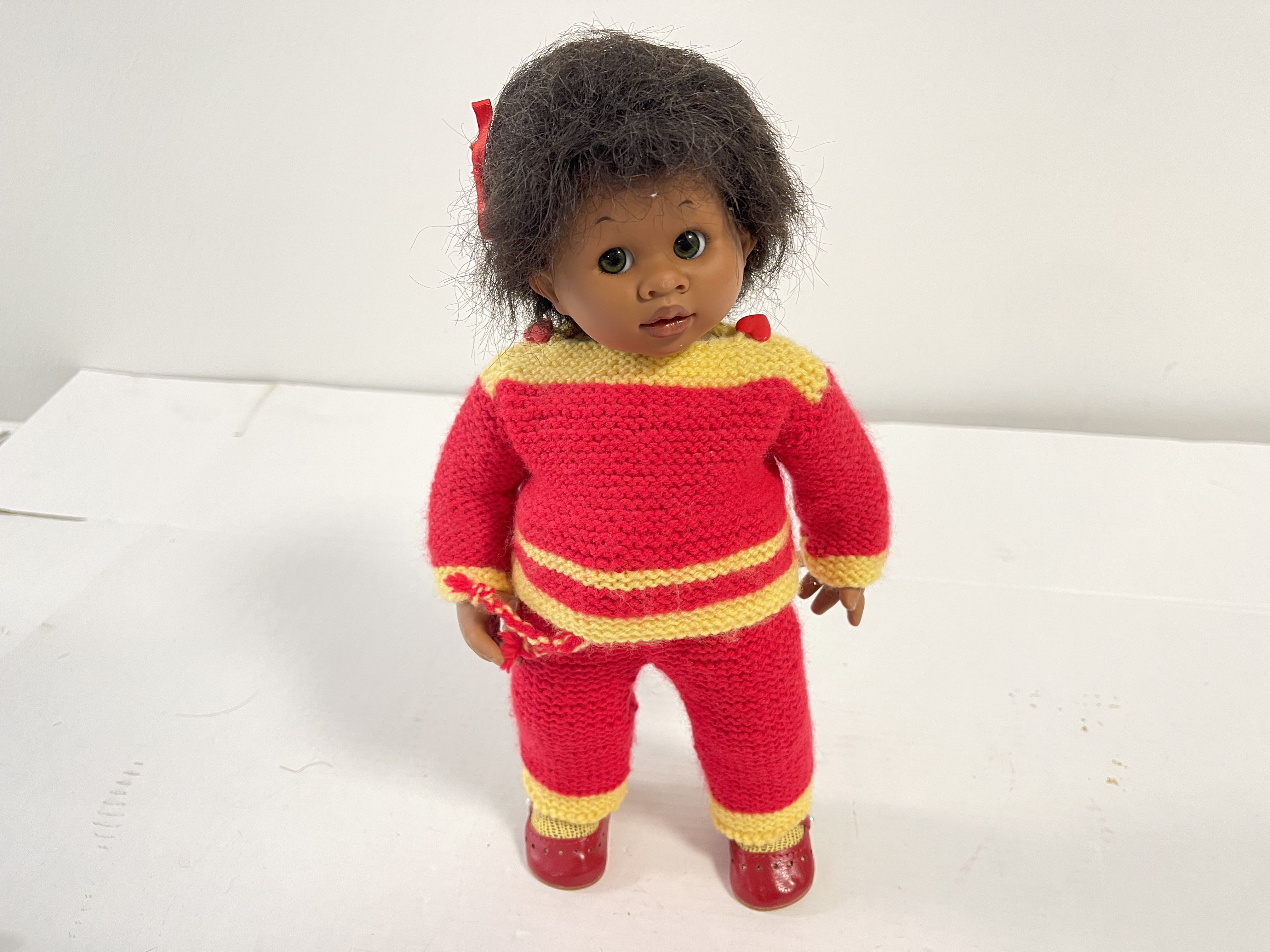 Künstlerpuppe Rosemarie Anna Müller Vinyl Puppe Lulu 33 cm. Top Zustand