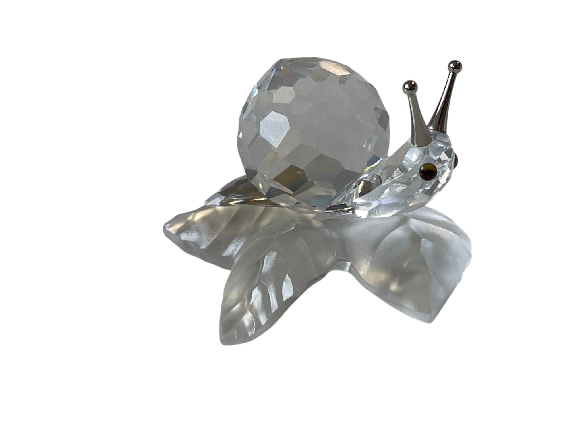 Swarovski Figur 196501 Schnecke auf Blatt. 5 cm. Top Zustand.  