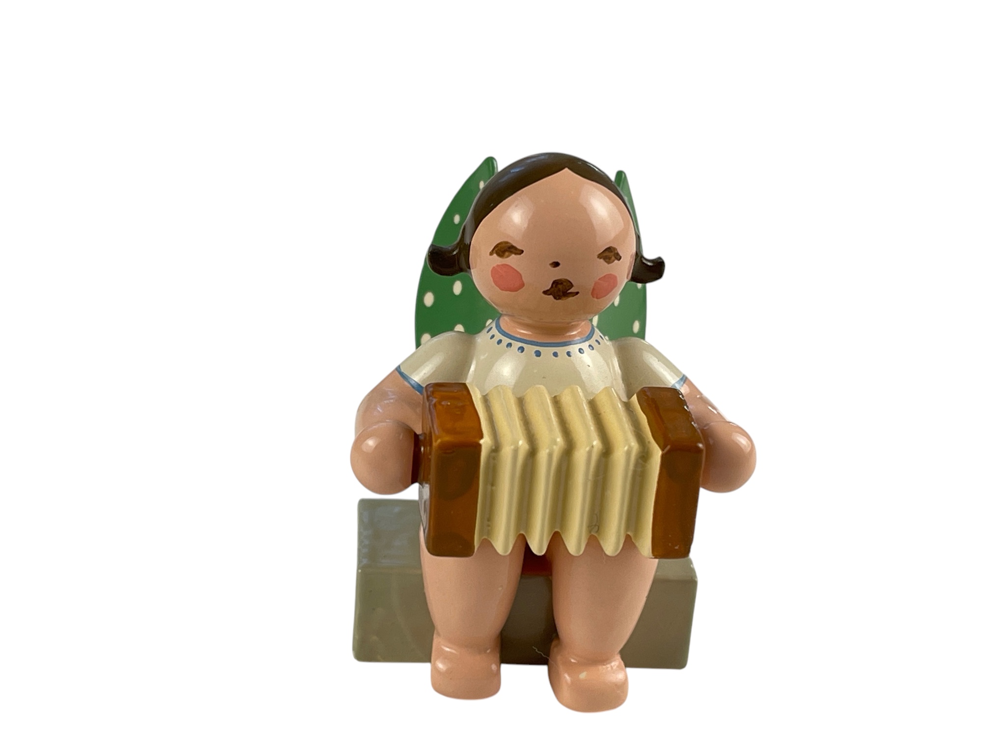  Erzgebirge Figur Engel 5 cm. Zustand siehe Fotos 