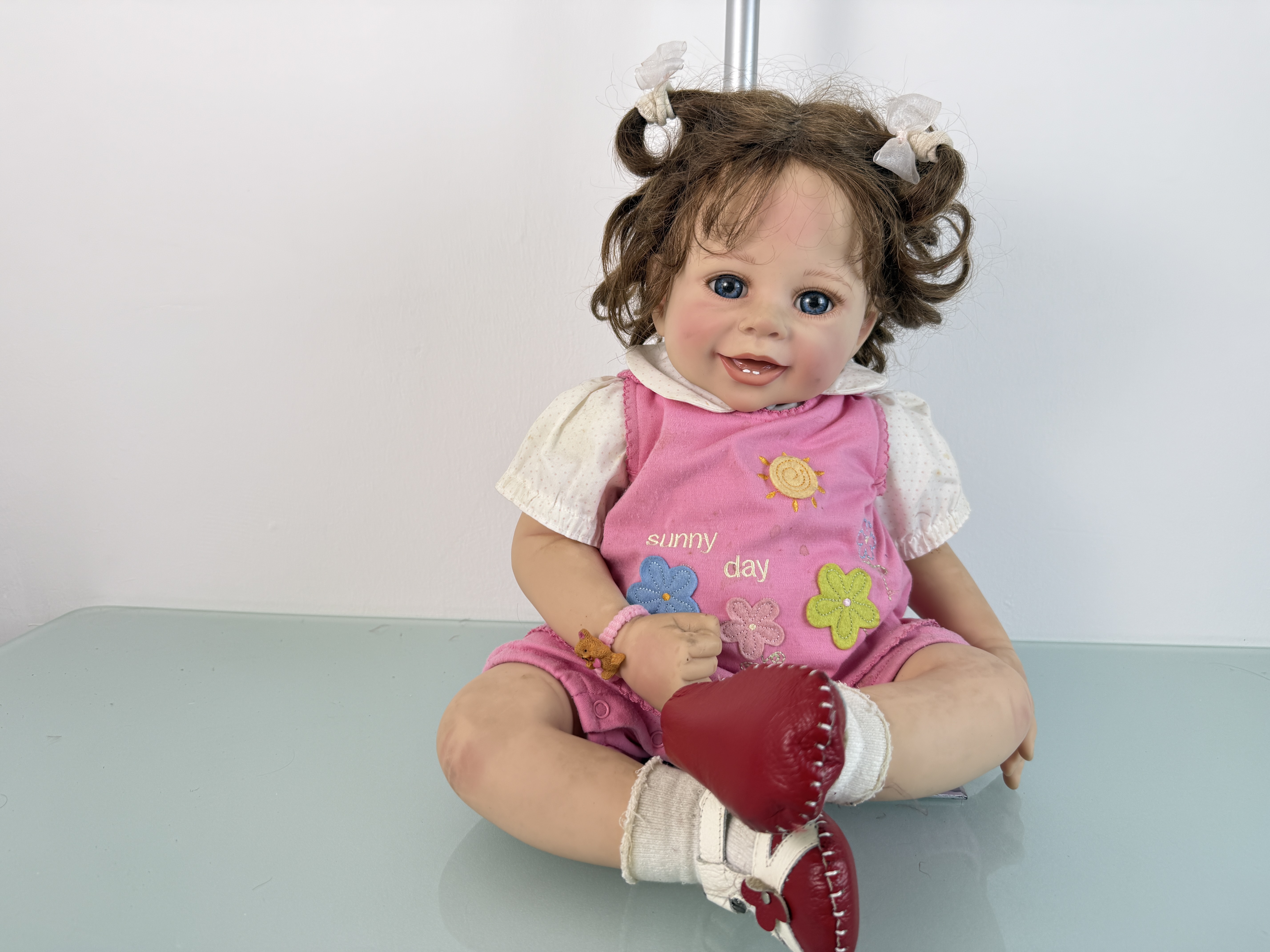 Künstlerpuppe Puppe Monika Levenig Vinyl Puppe 57 cm. Guter Zustand siehe Fotos 