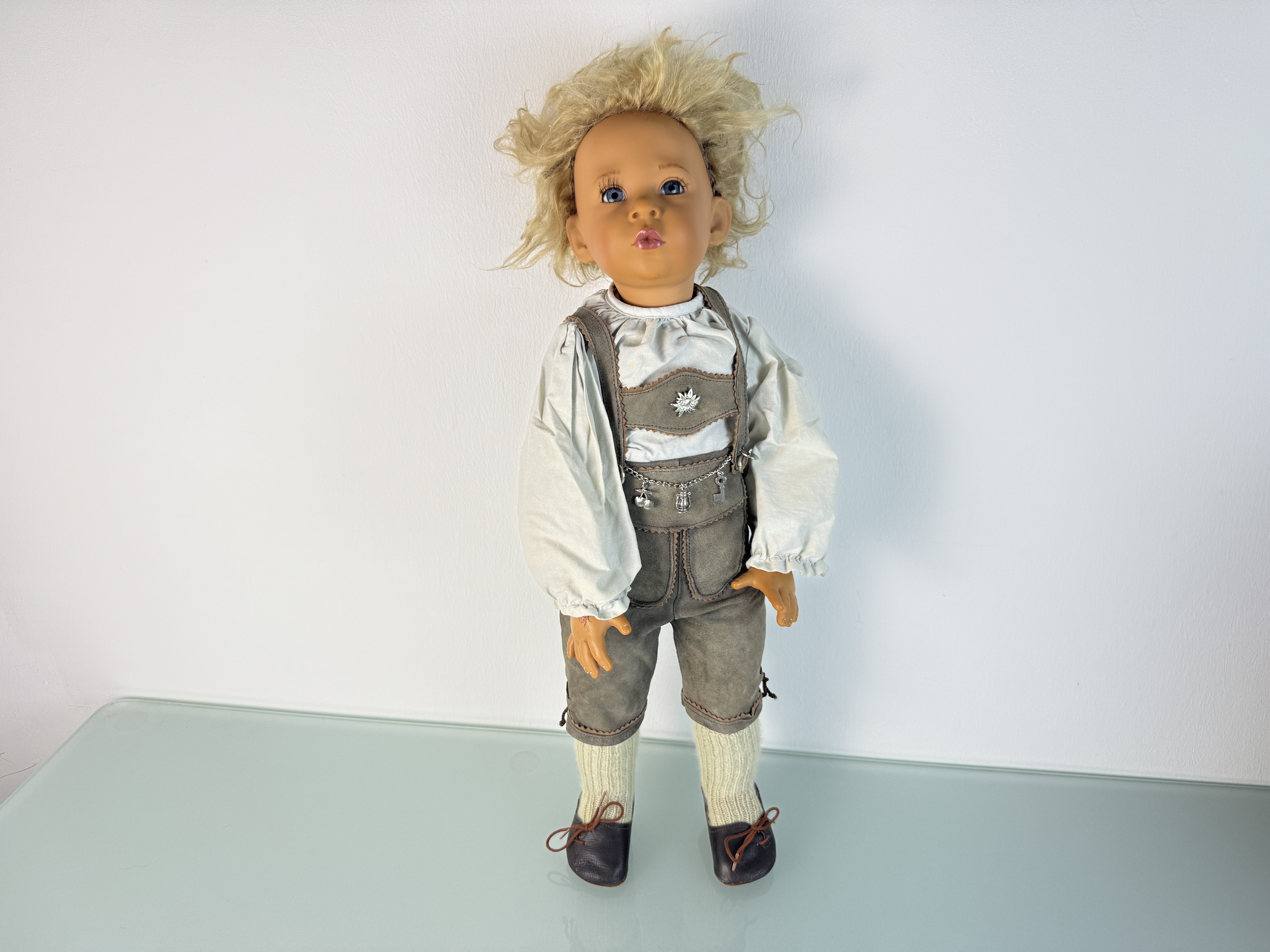 Künstlerpuppe Götz Elisabeth Lindner Vinyl Puppe 58 cm. Top Zustand