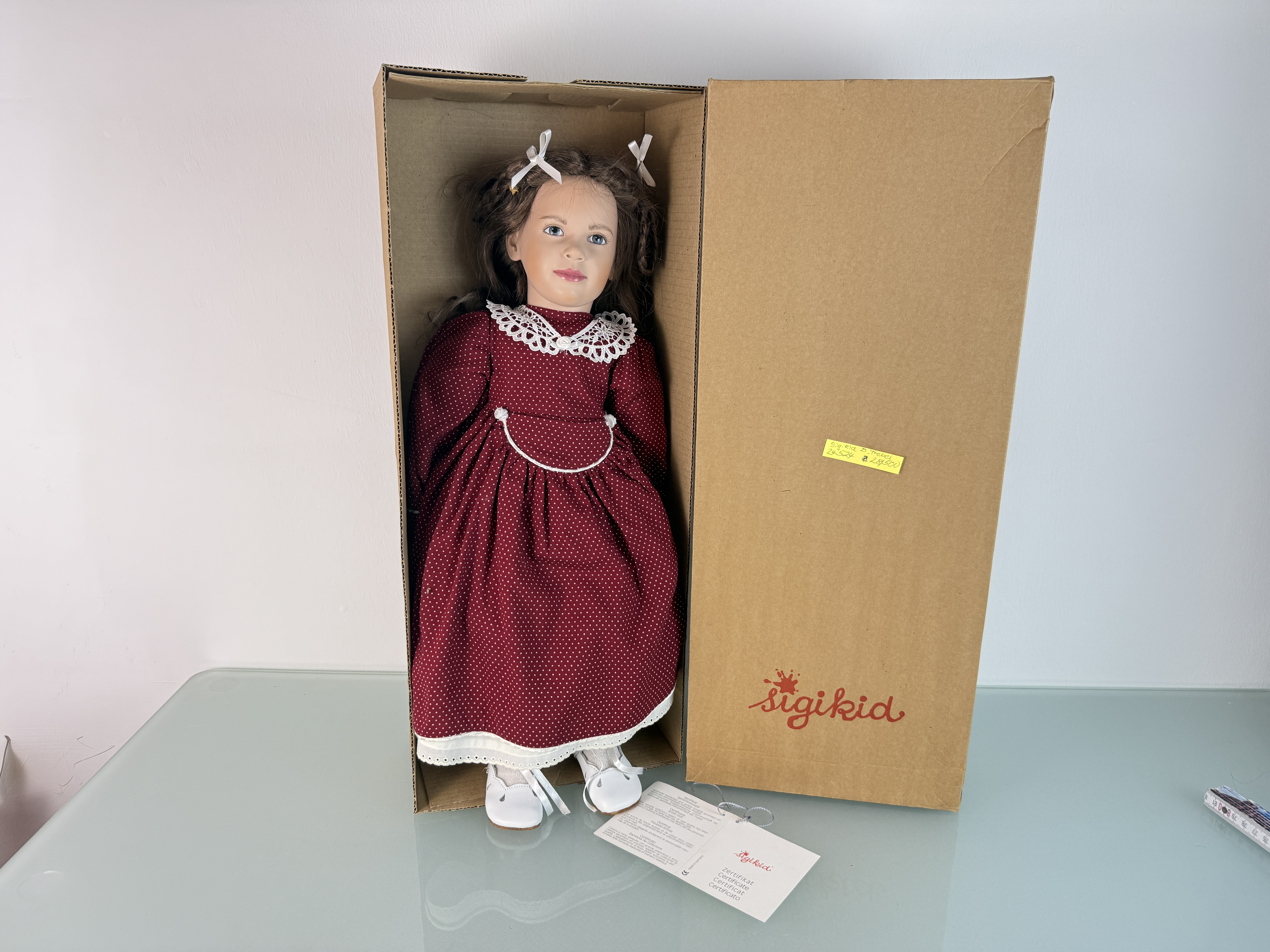 Künstlerpuppe Sigikid Vinyl Puppe 58 cm. Top Zustand   
