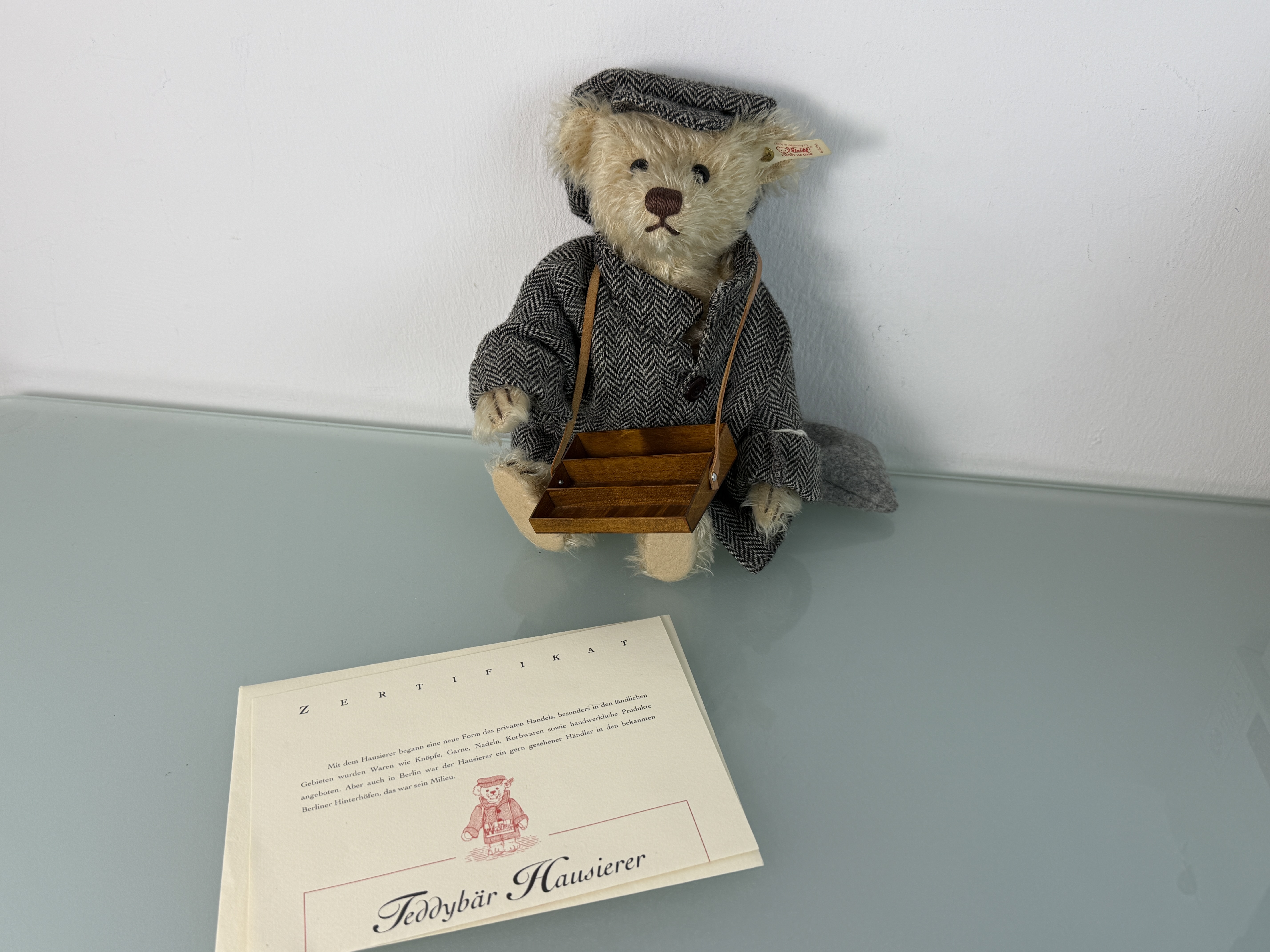 Steiff Tier 655555 Hausierer Teddybär 32 cm. Top Zustand