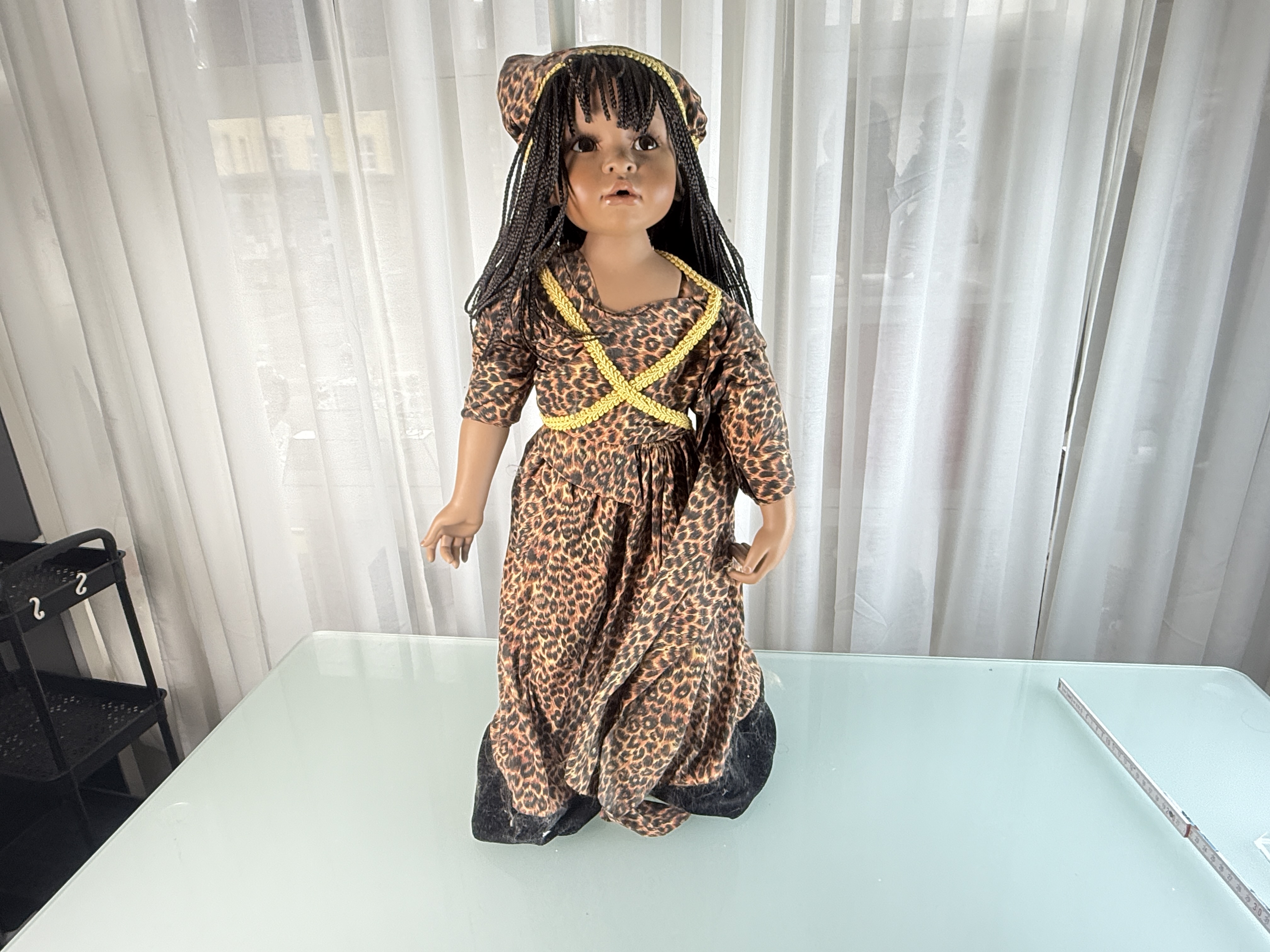Künstlerpuppe Pamela Erff Porzellan Puppe 63 cm. Top Zustand   