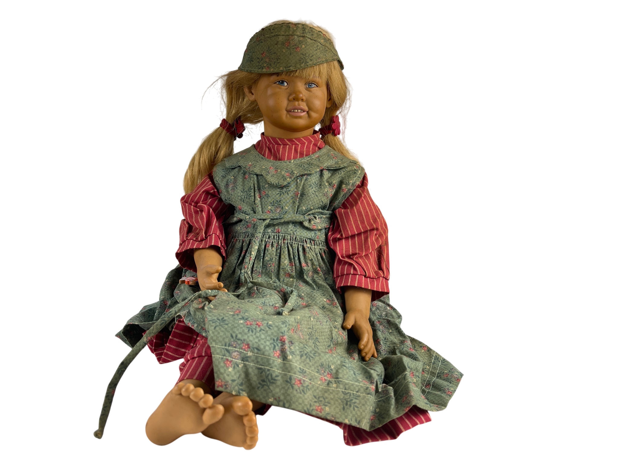 Sigikid Ilse Wippler Vinyl Künstlerpuppe Puppe 62 cm. Stark verraucht - Schmutzig  