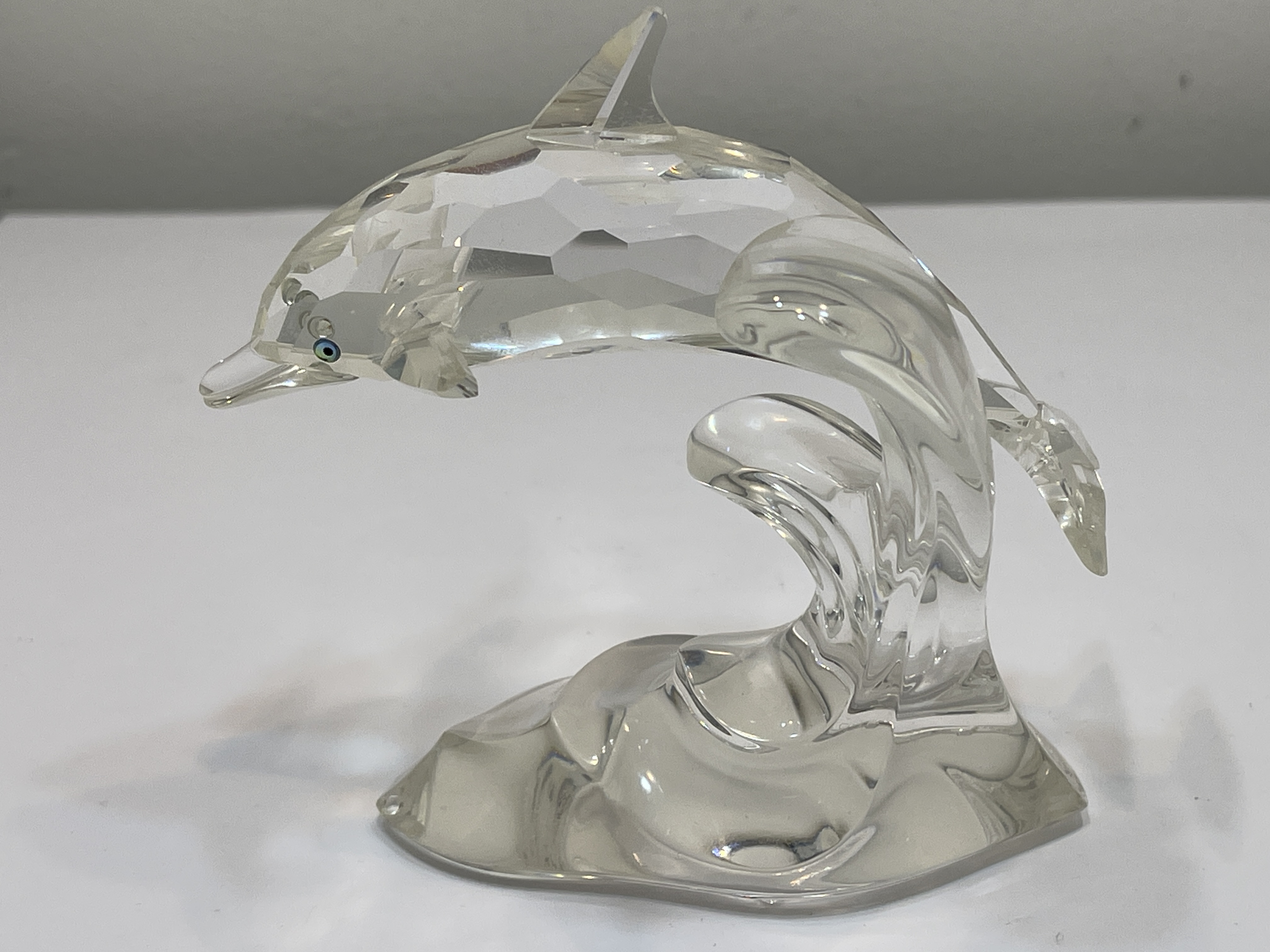  Swarovski Figur 190365 Delfin auf Welle 10 cm. Top Zustand