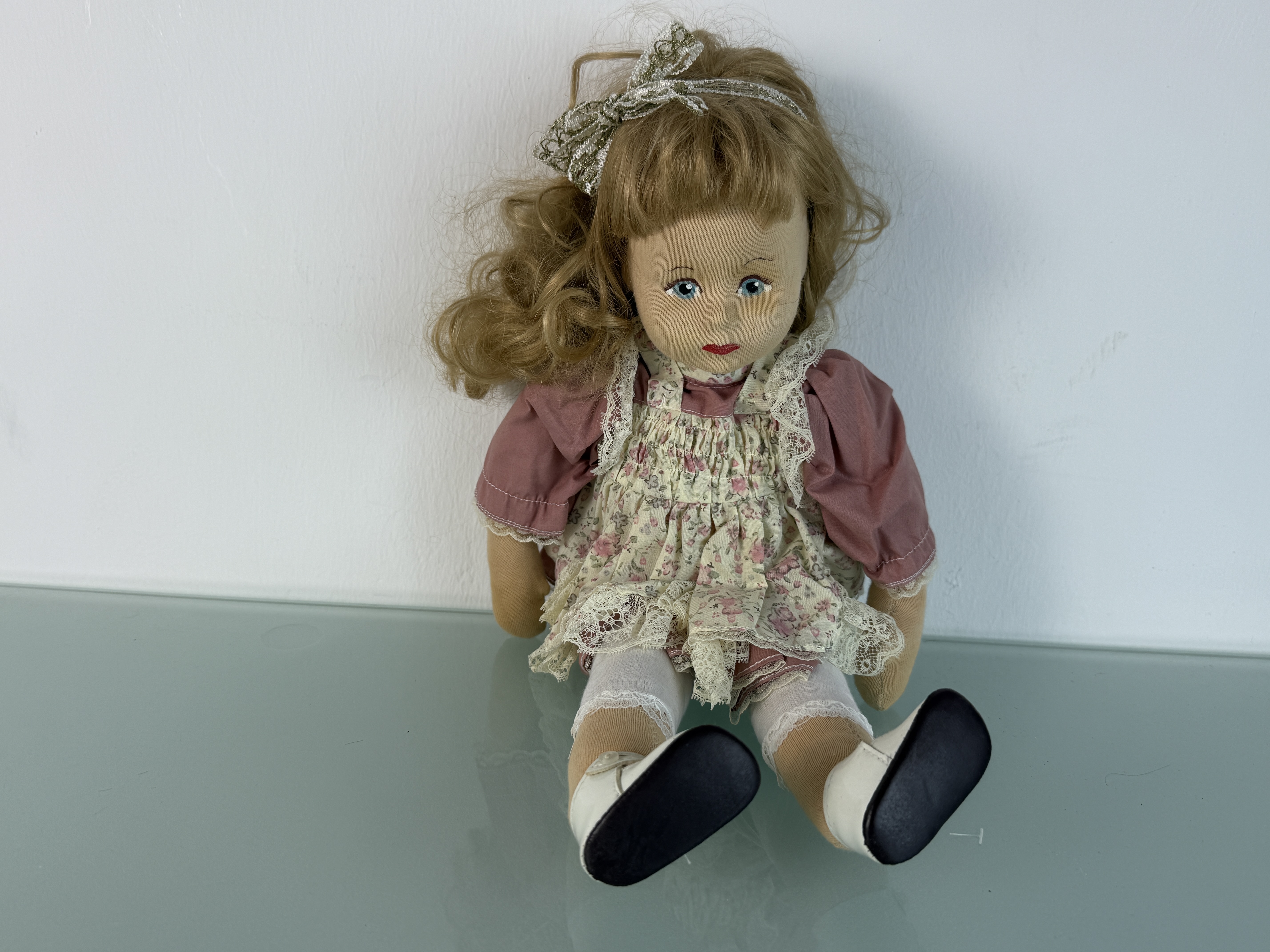 Künstlerpuppe Stoff Puppe 40 cm Zustand siehe Fotos 