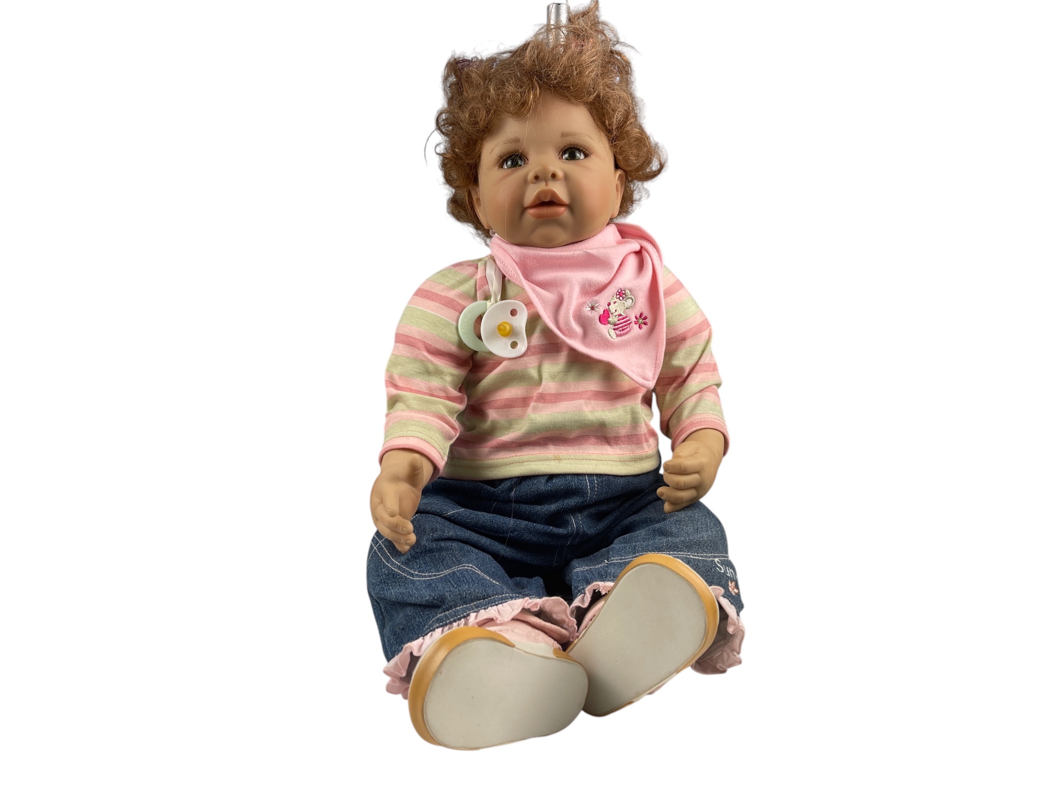 Monika Levenig Künstlerpuppe Vinyl Puppe 64 cm. Guter Zustand