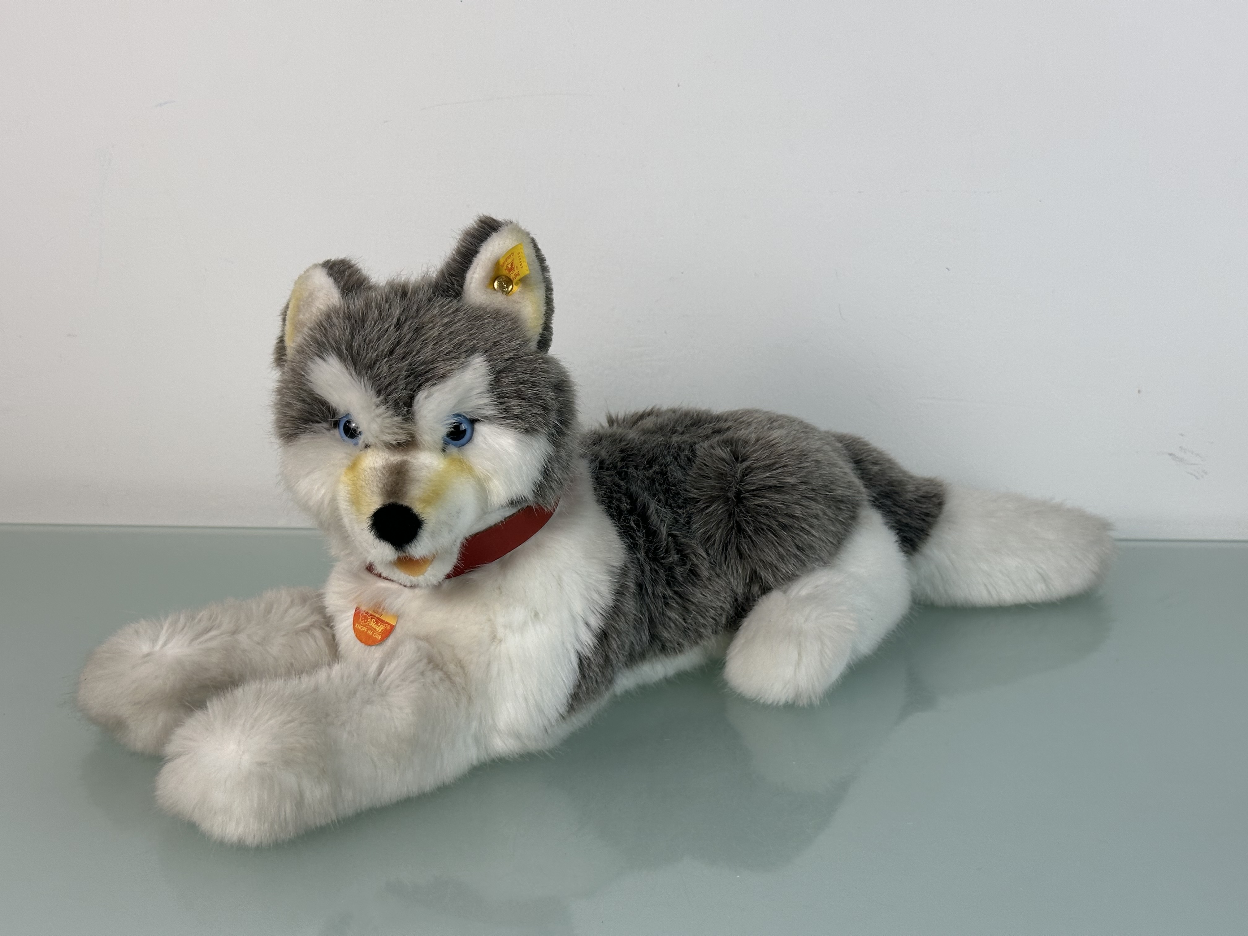 Steiff Tier 104916 Molly Husky Hund 21 x 58 cm. Top Zustand