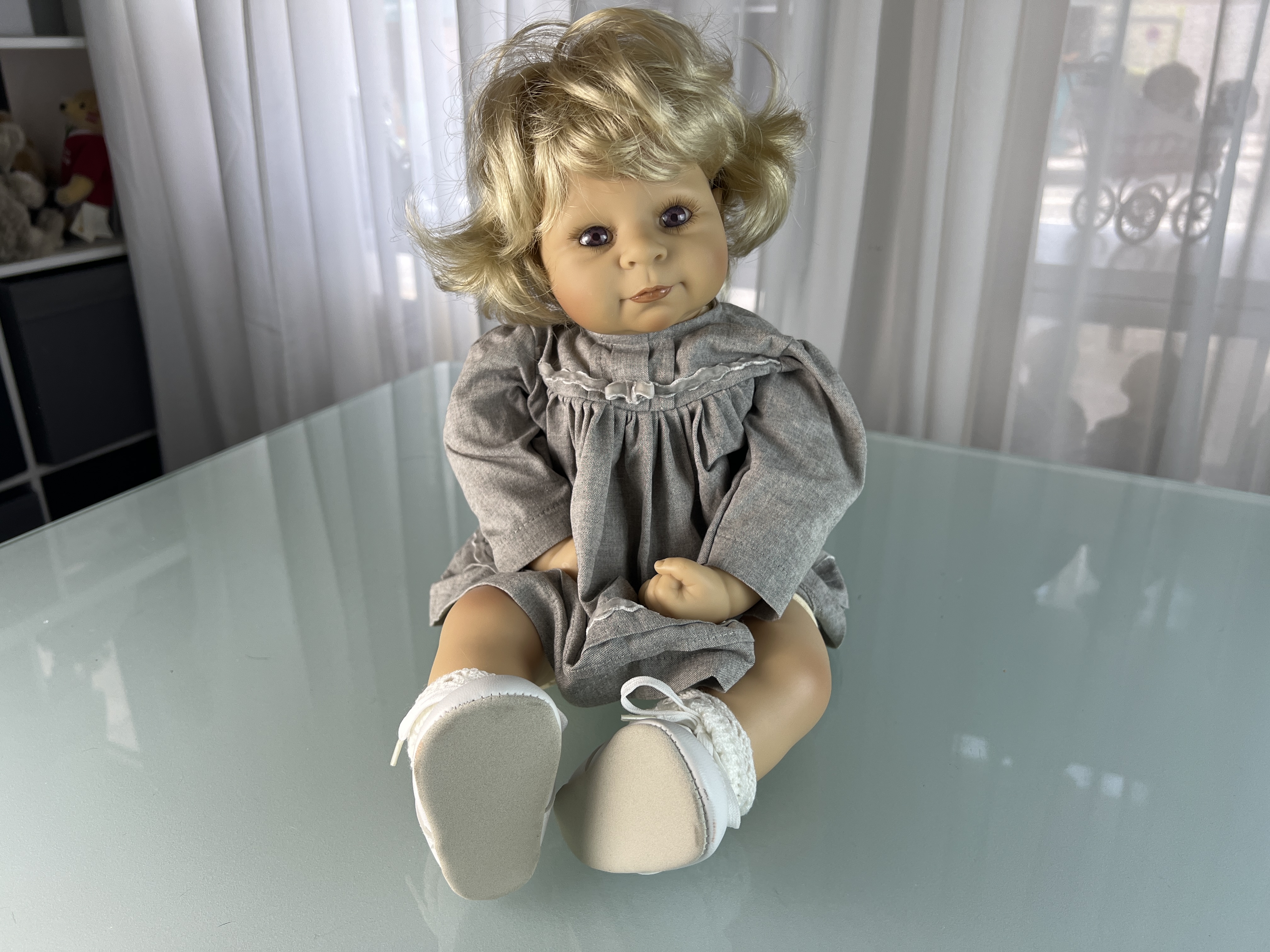 Künstlerpuppe Sammler Vinyl Bettine Klemm Puppe 50 cm. Top Zustand  