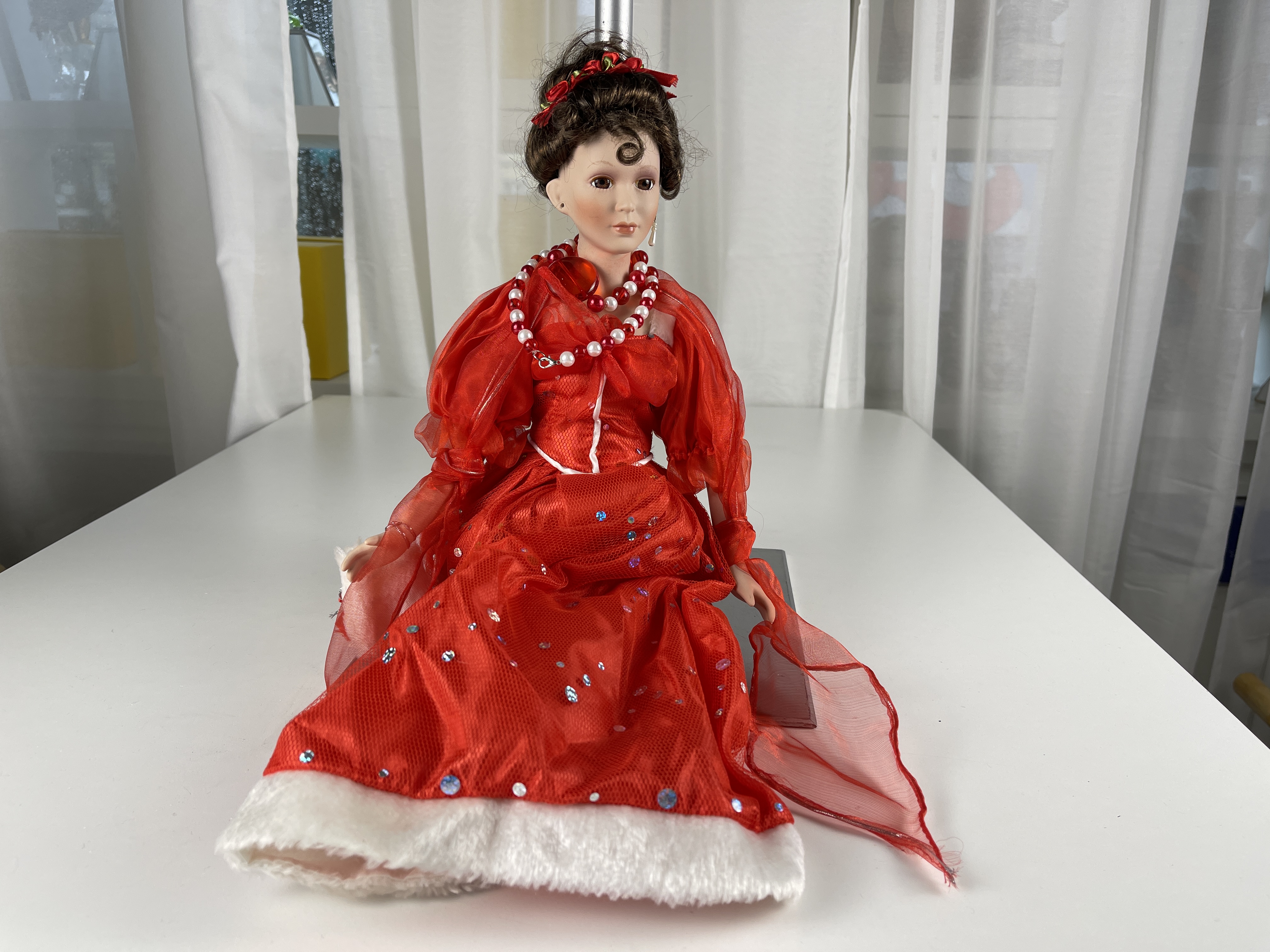 Künstlerpuppe Porzellan Sammler Puppe 50 cm. Top Zustand 