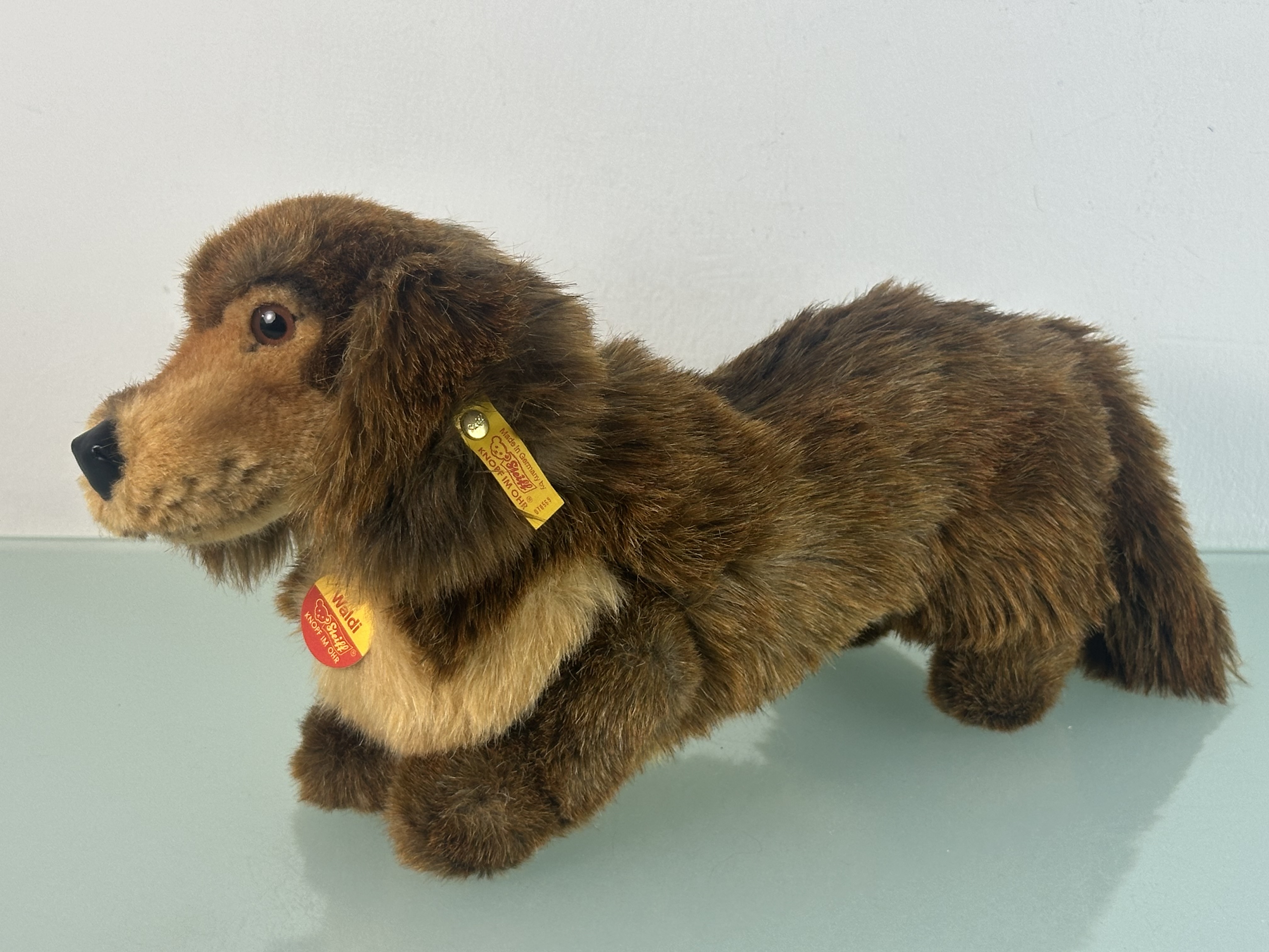 Steiff Tier 078569 Waldi Hund Dackel 43 cm. Top Zustand