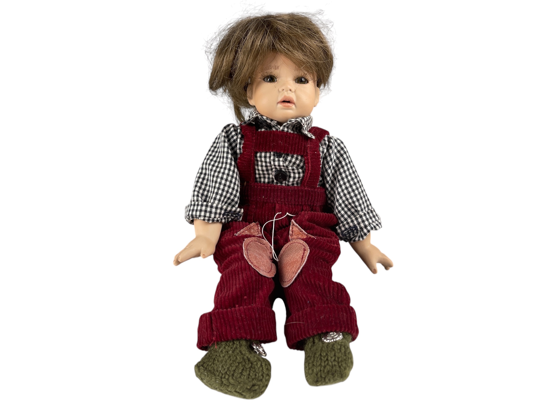 Künstlerpuppe Helga Majteka Porzellan Puppe 28 cm. Top Zustand 