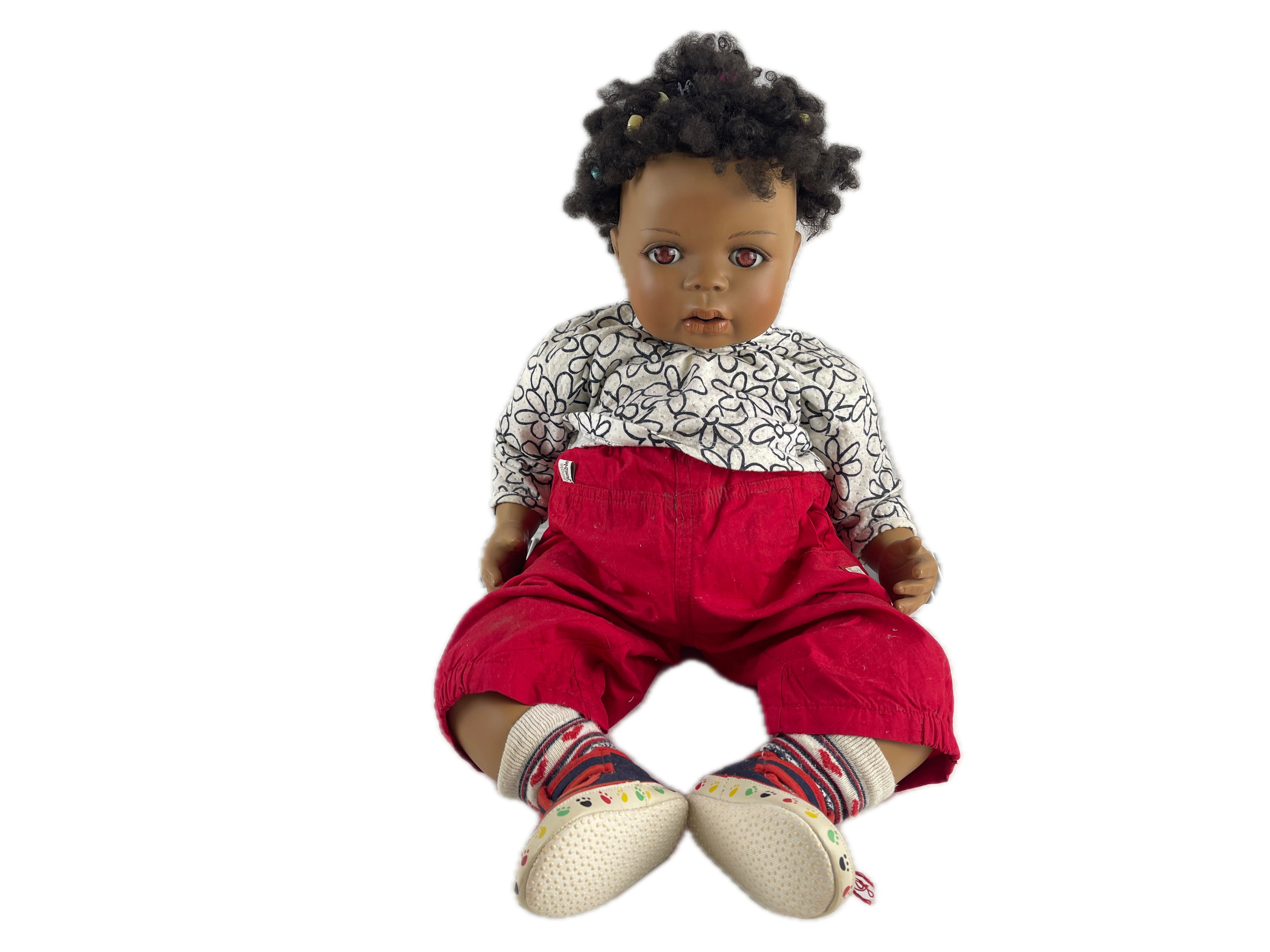 Künstlerpuppe Inge Tenbusch Porzellan Puppe 54 cm. Top Zustand.   