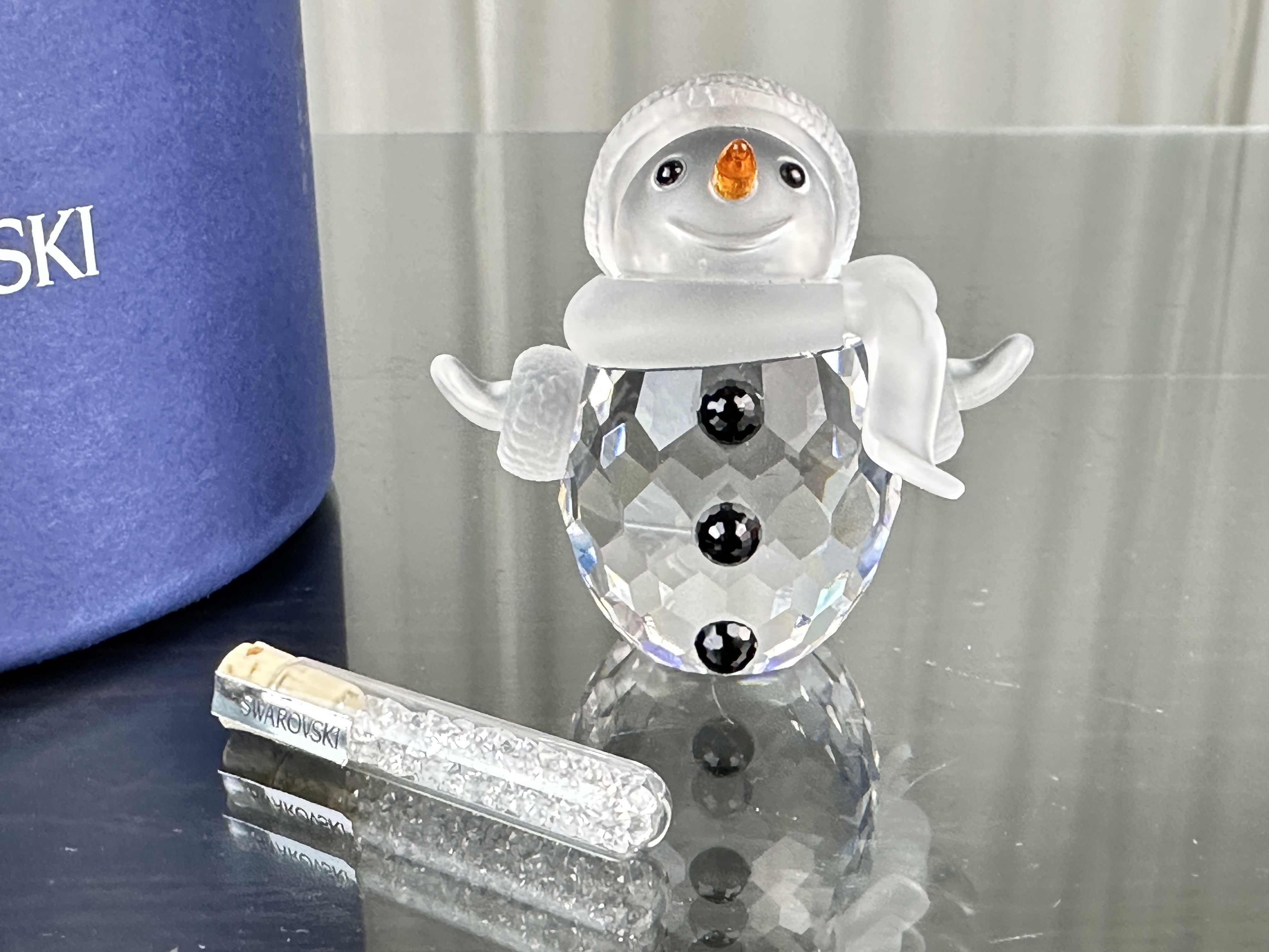  Swarovski Figur Kristall 250229 Vater Schneemann 5,7 cm mit Ovp & Zertifikat.  