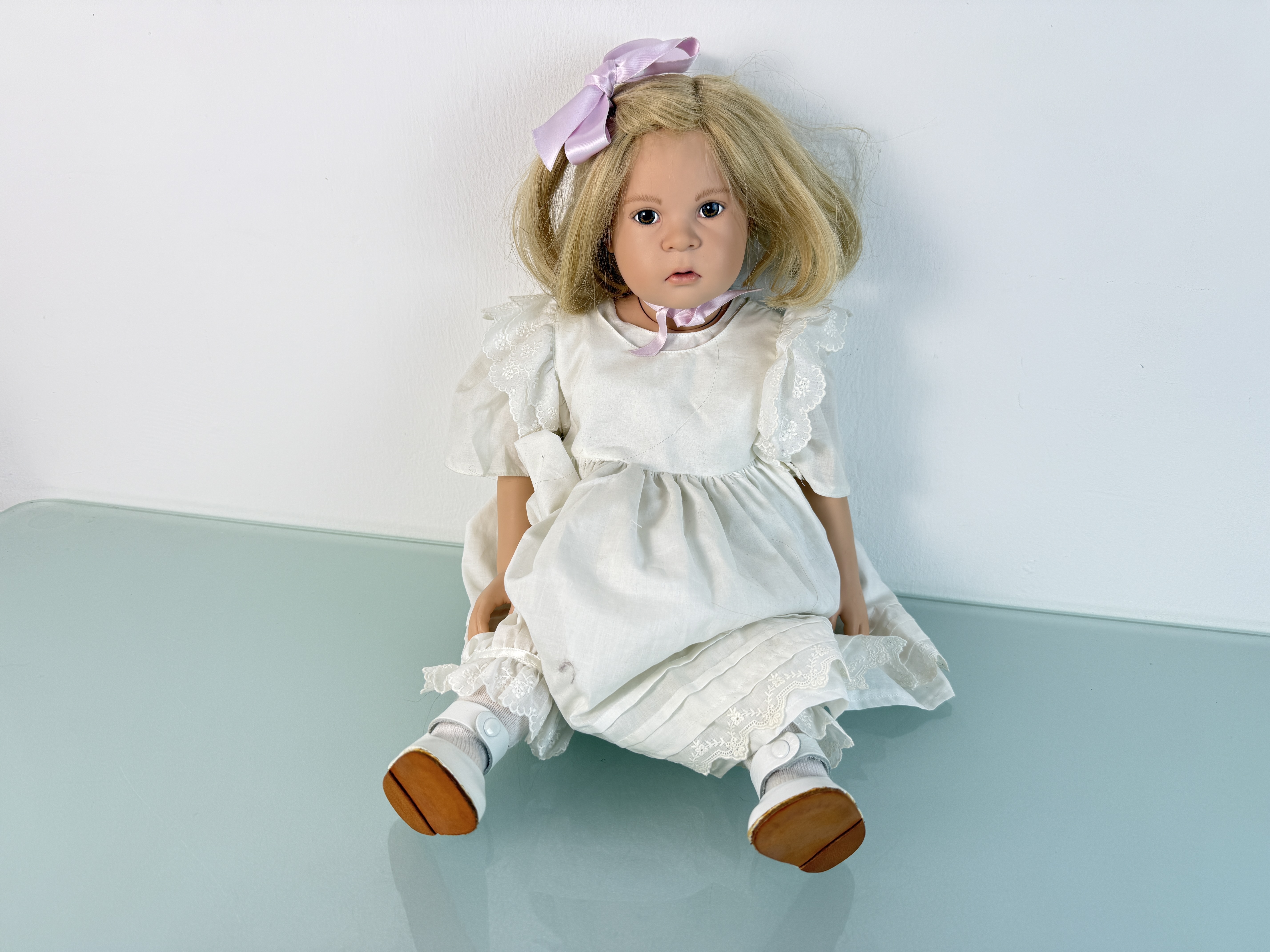 Künstlerpuppe Sigikid Sabine Esche Vinyl Puppe 57 cm. Top Zustand