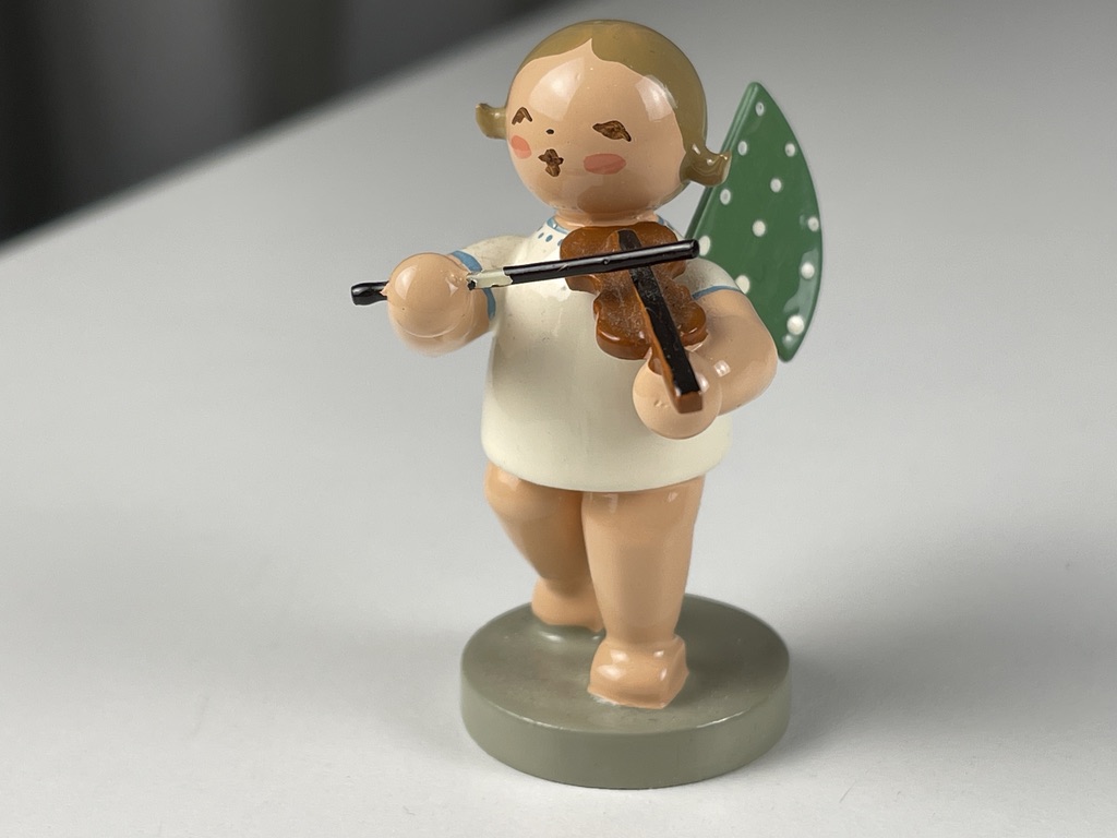 Erzgebirge Wendt und Kühn Figur Engel 6 cm. Zustand siehe Fotos 