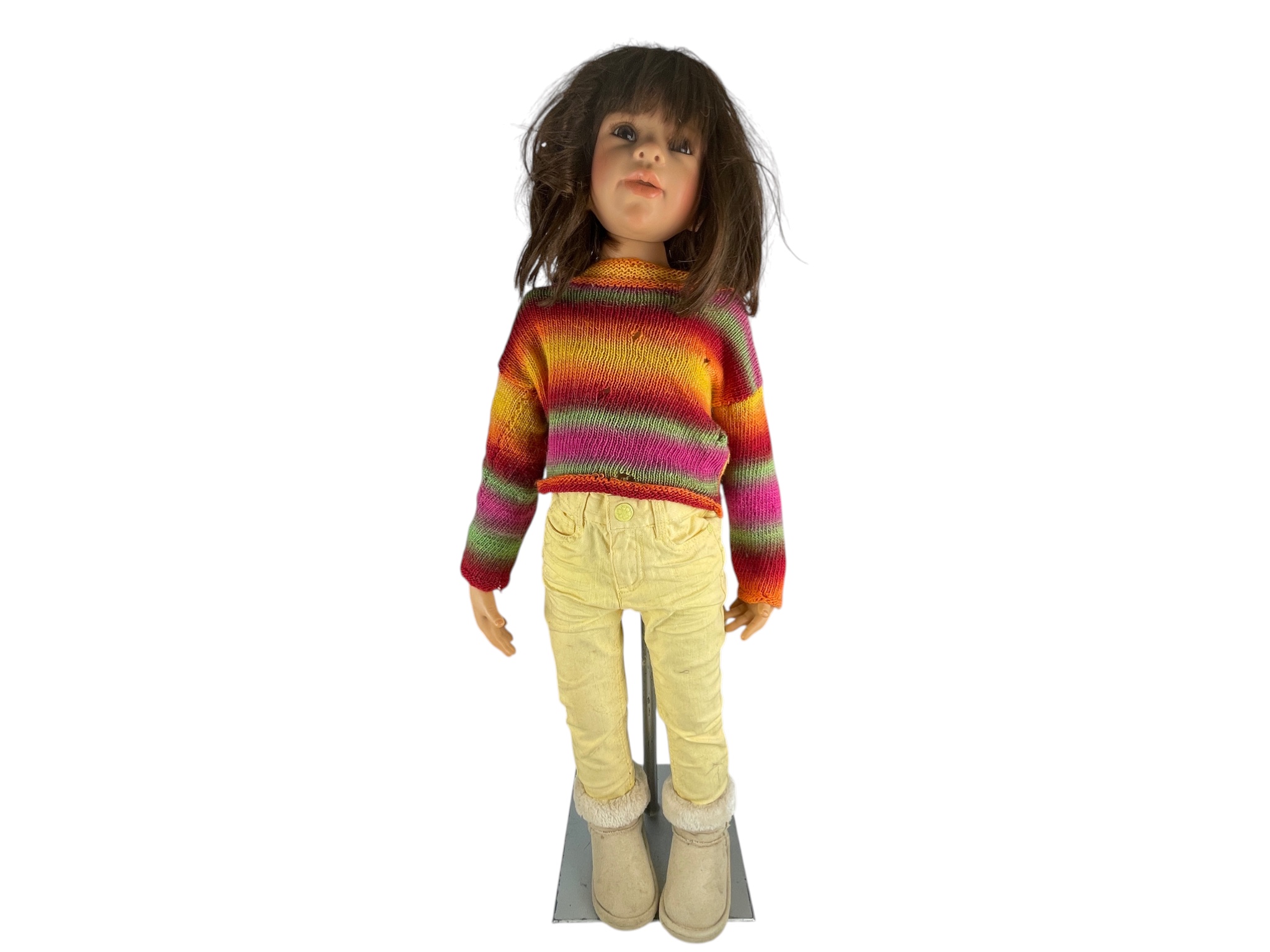 Monika Levenig Künstlerpuppe Vinyl Puppe 96 cm. Zustand siehe Fotos