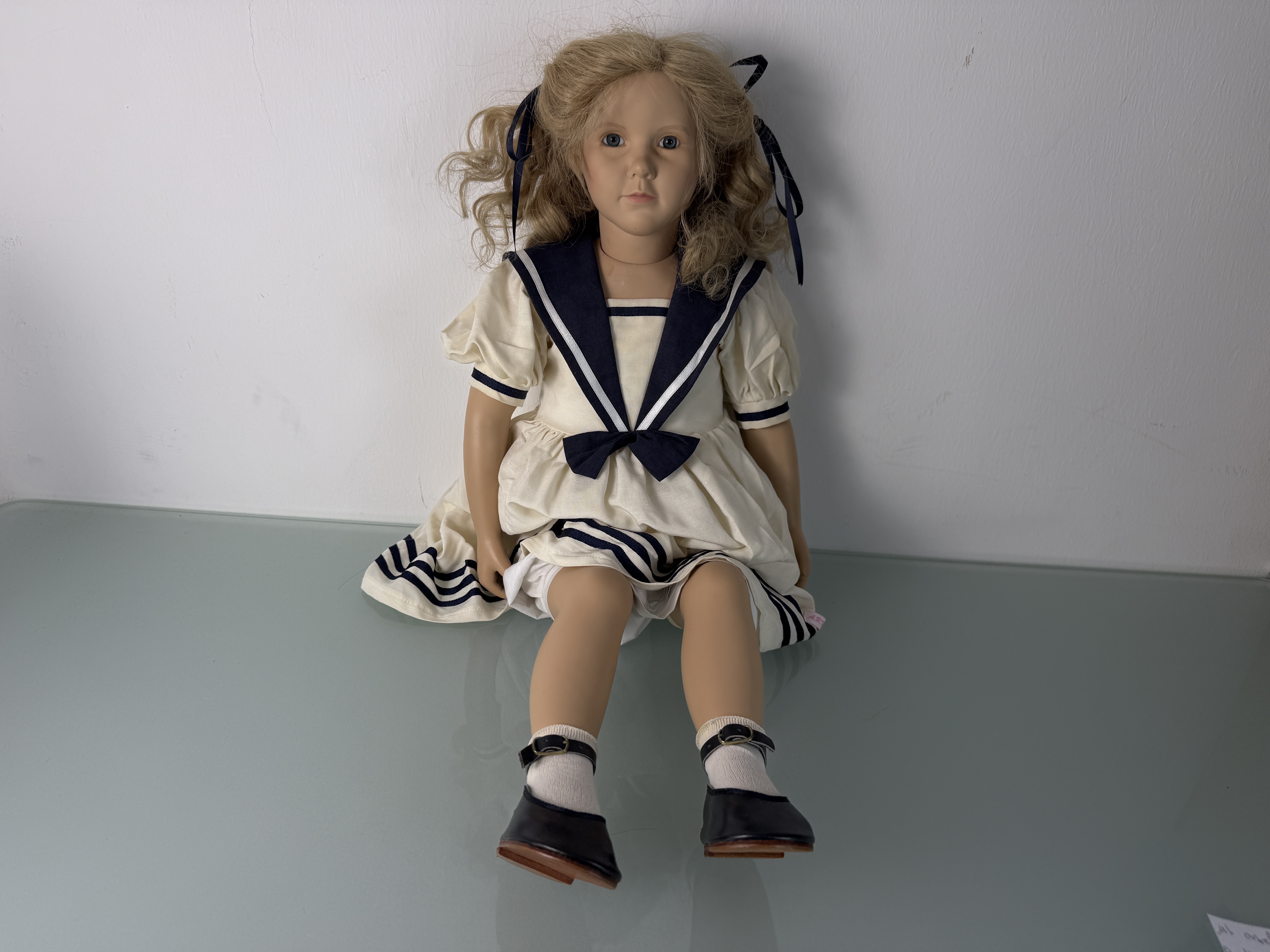 Künstlerpuppe Anita Regina Teckenburg Vinyl Puppe 73 cm. Top Zustand 