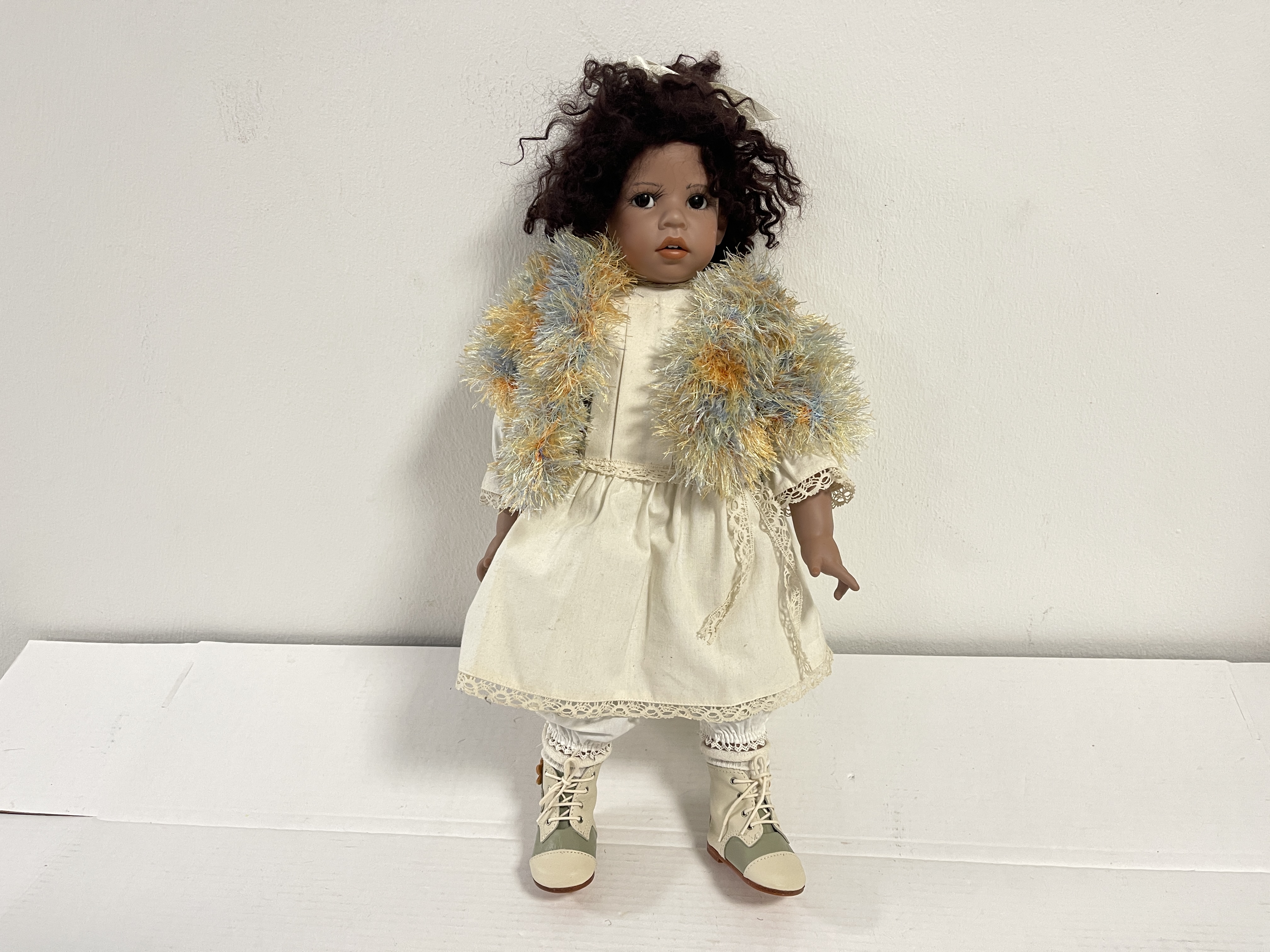 Porzellan Künstlerpuppe Puppe 51 cm. Top Zustand.   