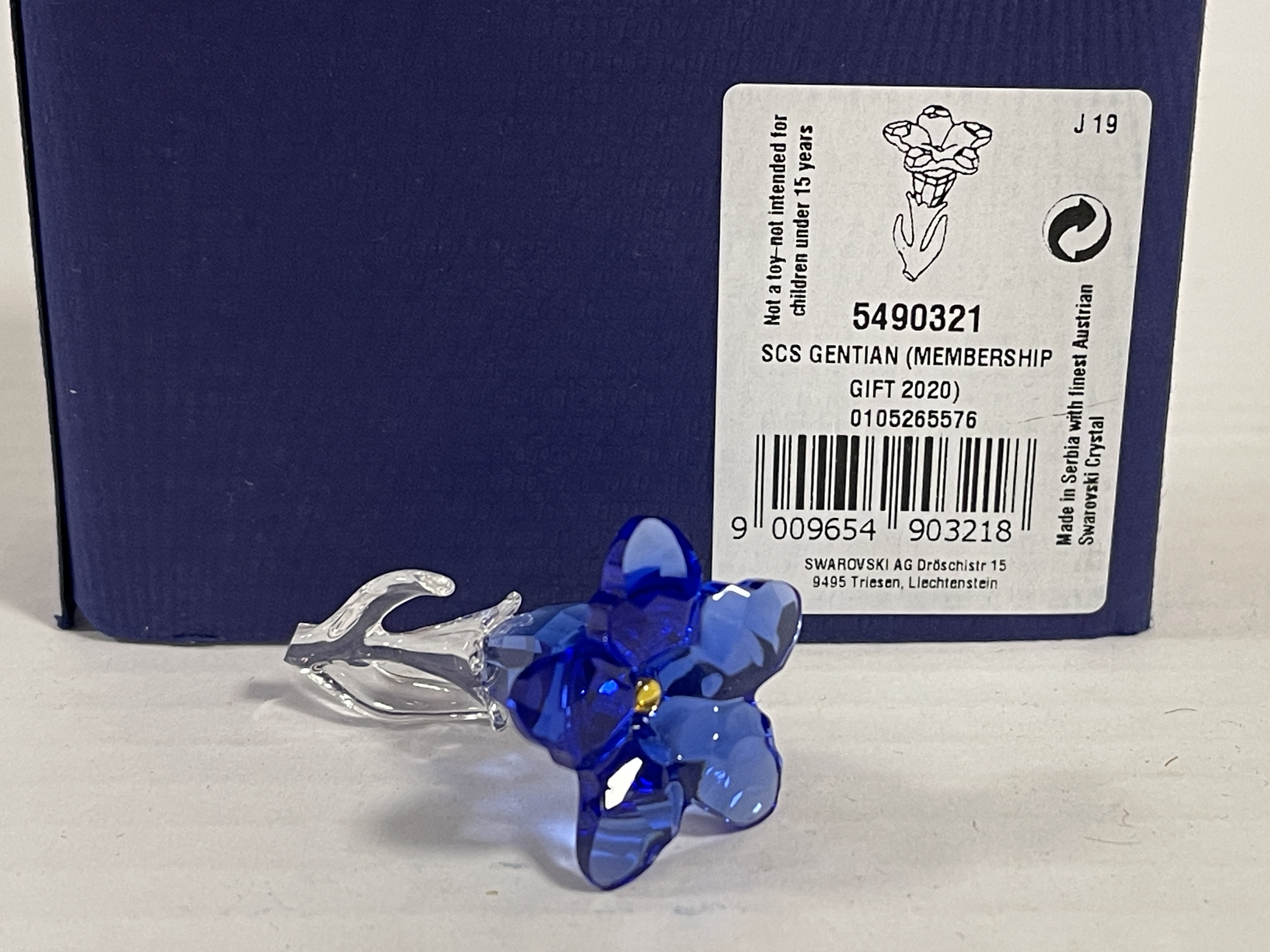 Swarovski Figur 5490321 Enzian Blume 4,8 cm. Ovp - Top Zustand   