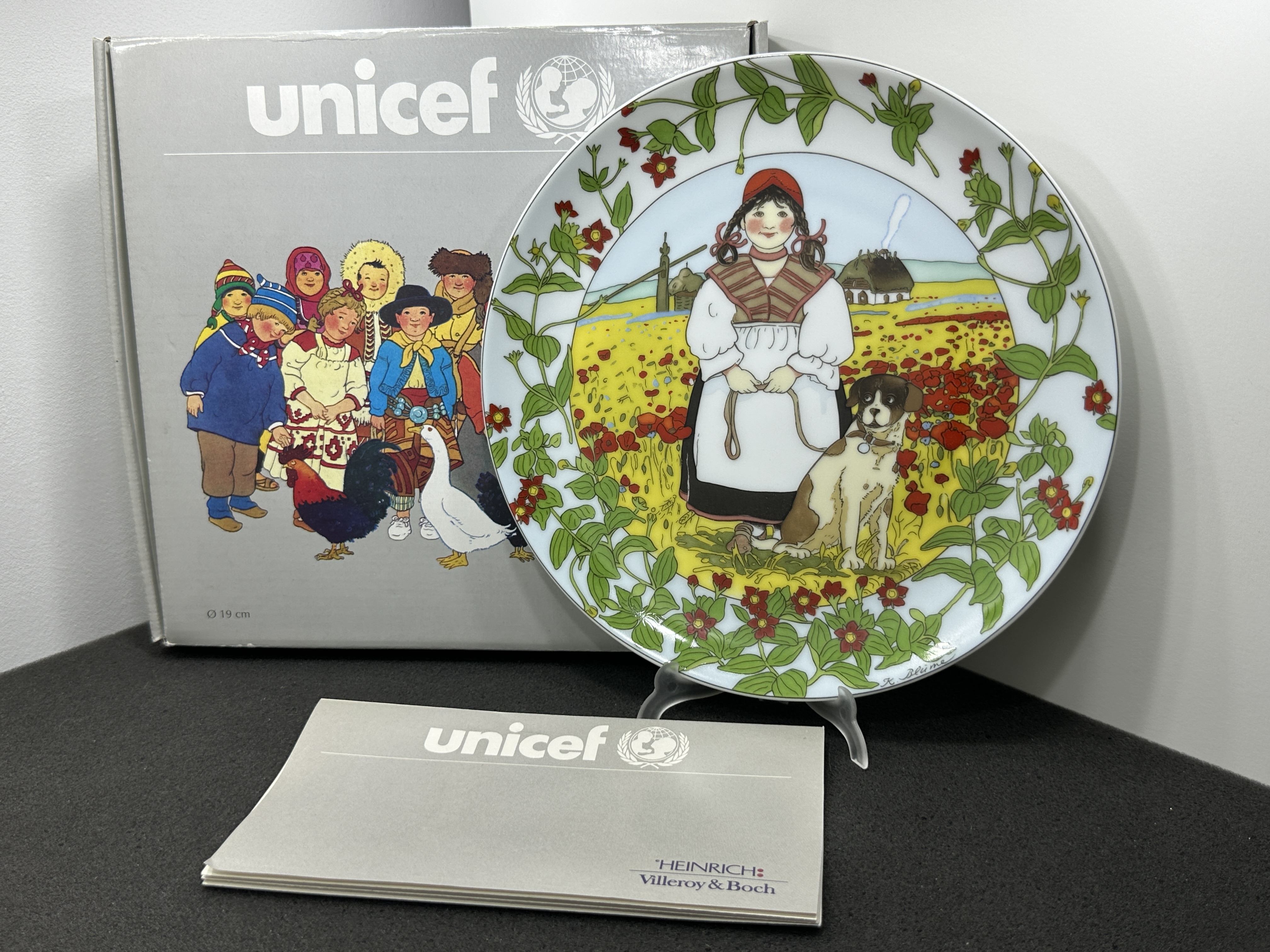 Villeroy und Boch Porzellan Teller Unicef 11/10 Hungary 19 Ø cm 1 Wahl Top Zustand 