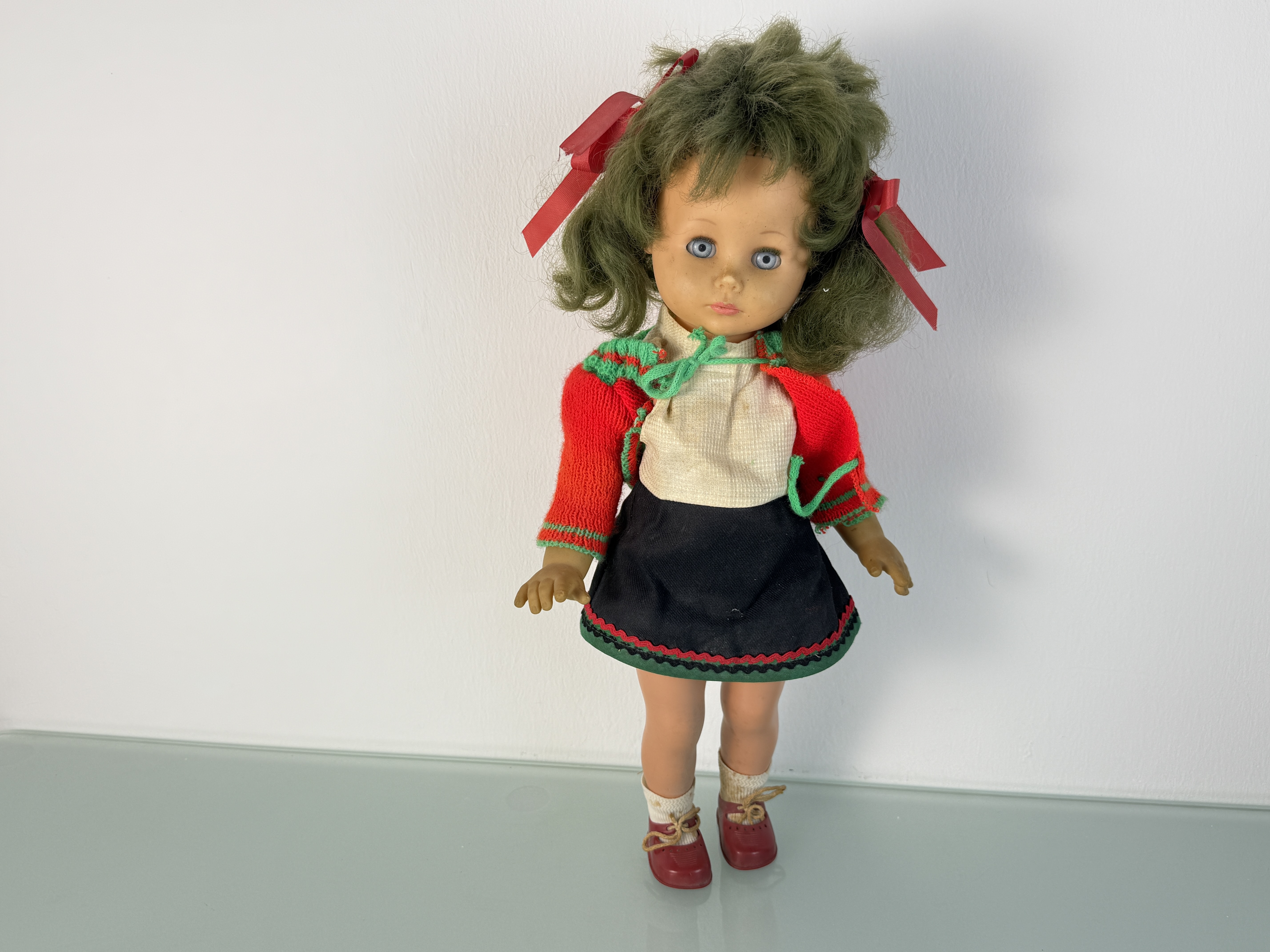 Schildkrötpuppe Vinyl Puppe 43 cm. Top Zustand    