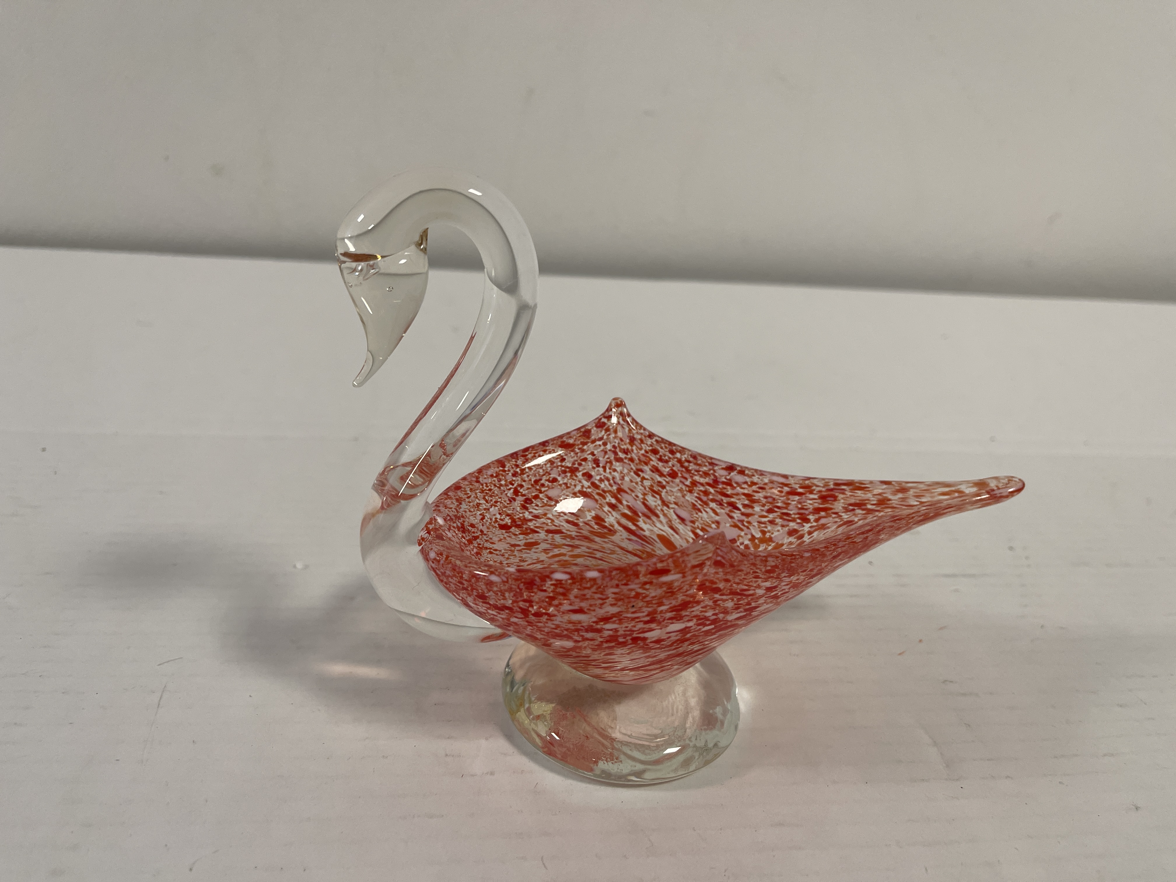 Sammler Glas Figur Schwan 13 x 17 cm. - Top Zustand  