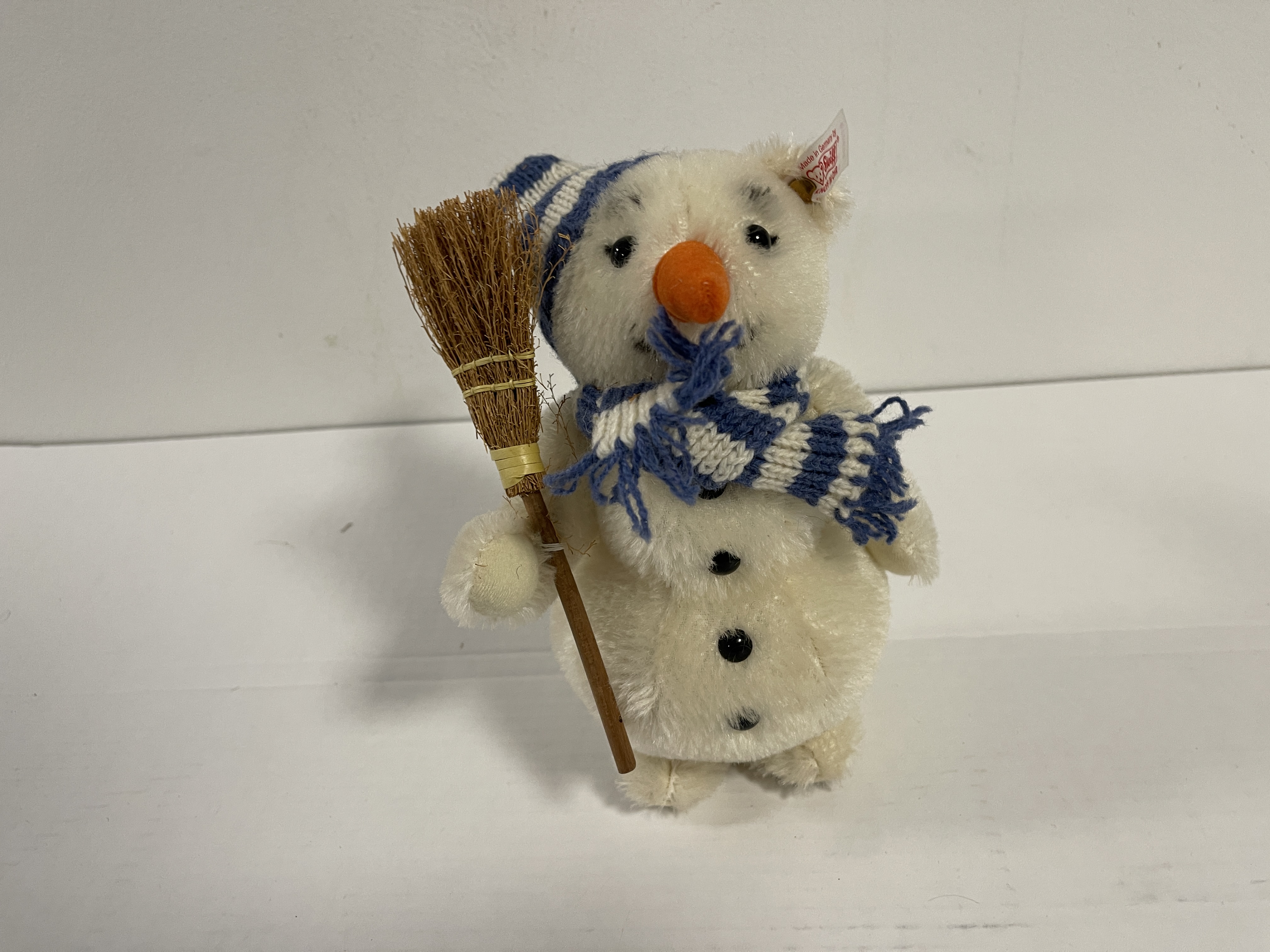Steiff Tier 670695 Schneemann Teddy Bär 20 cm Top Zustand  
